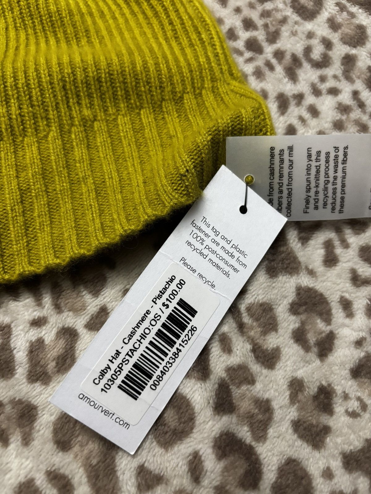 Other Amour Vert Colby Hat in Cashmere-Pistachio Green Size ONE SIZE - 2 Thumbnail