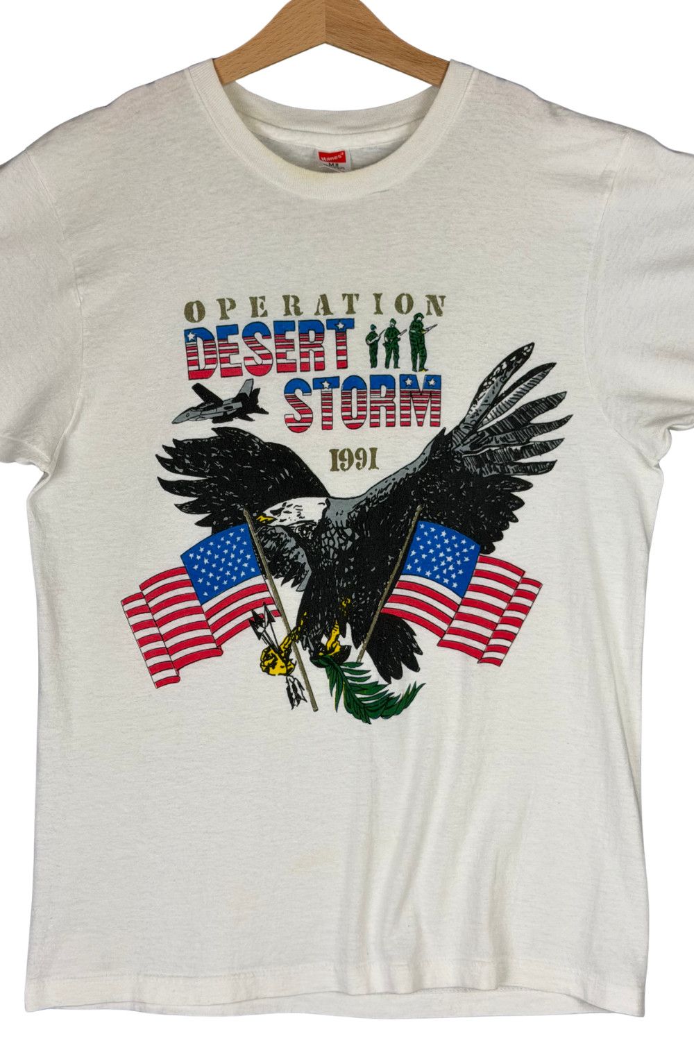 Hanes 1991 Operation Desert Storm USA Eagle Graphic Tee Hanes M Size US S / EU 44-46 / 1 - 4 Thumbnail