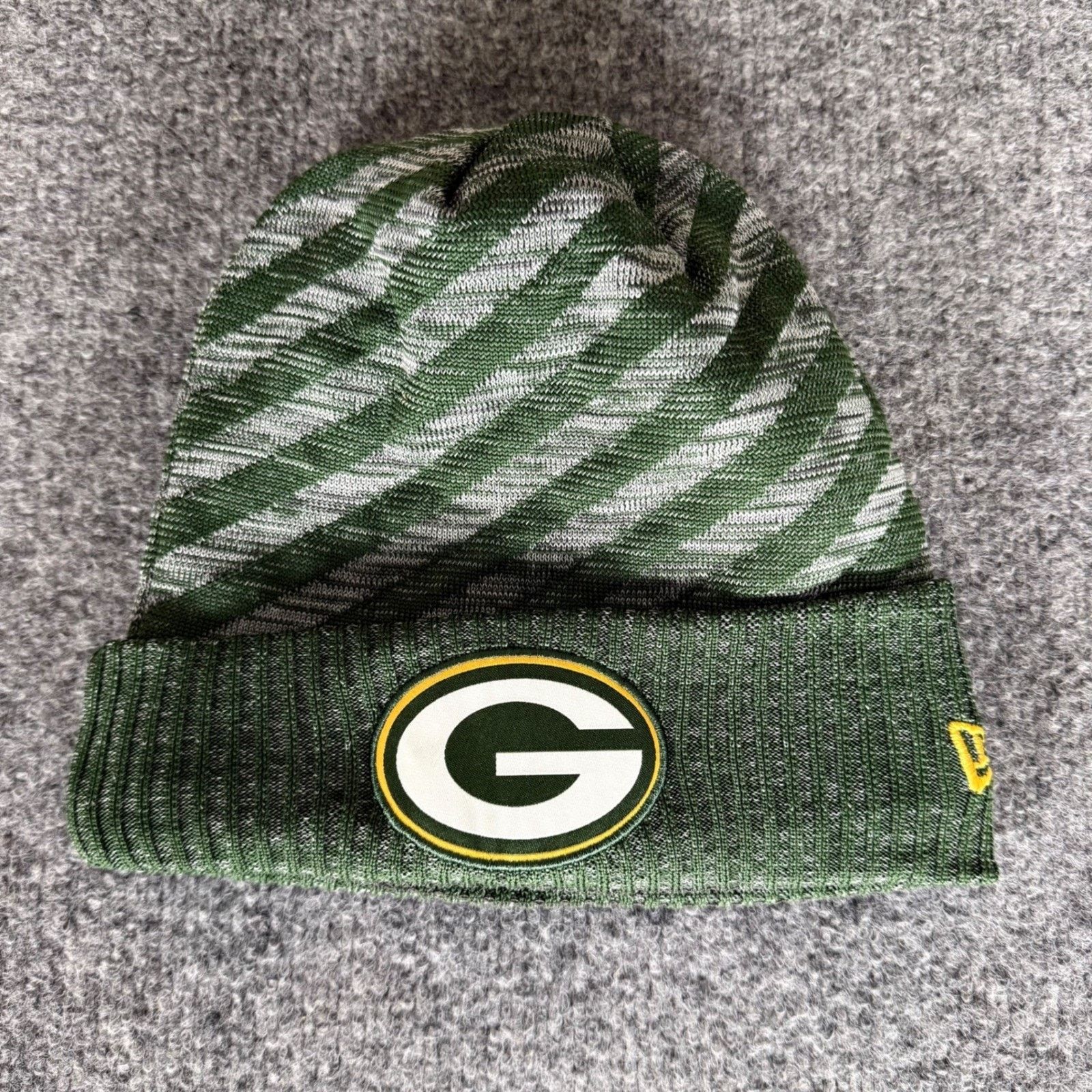 New Era New Era Green Bay Packers NFL Knit Beanie Green Striped Size ONE SIZE - 1 Thumbnail