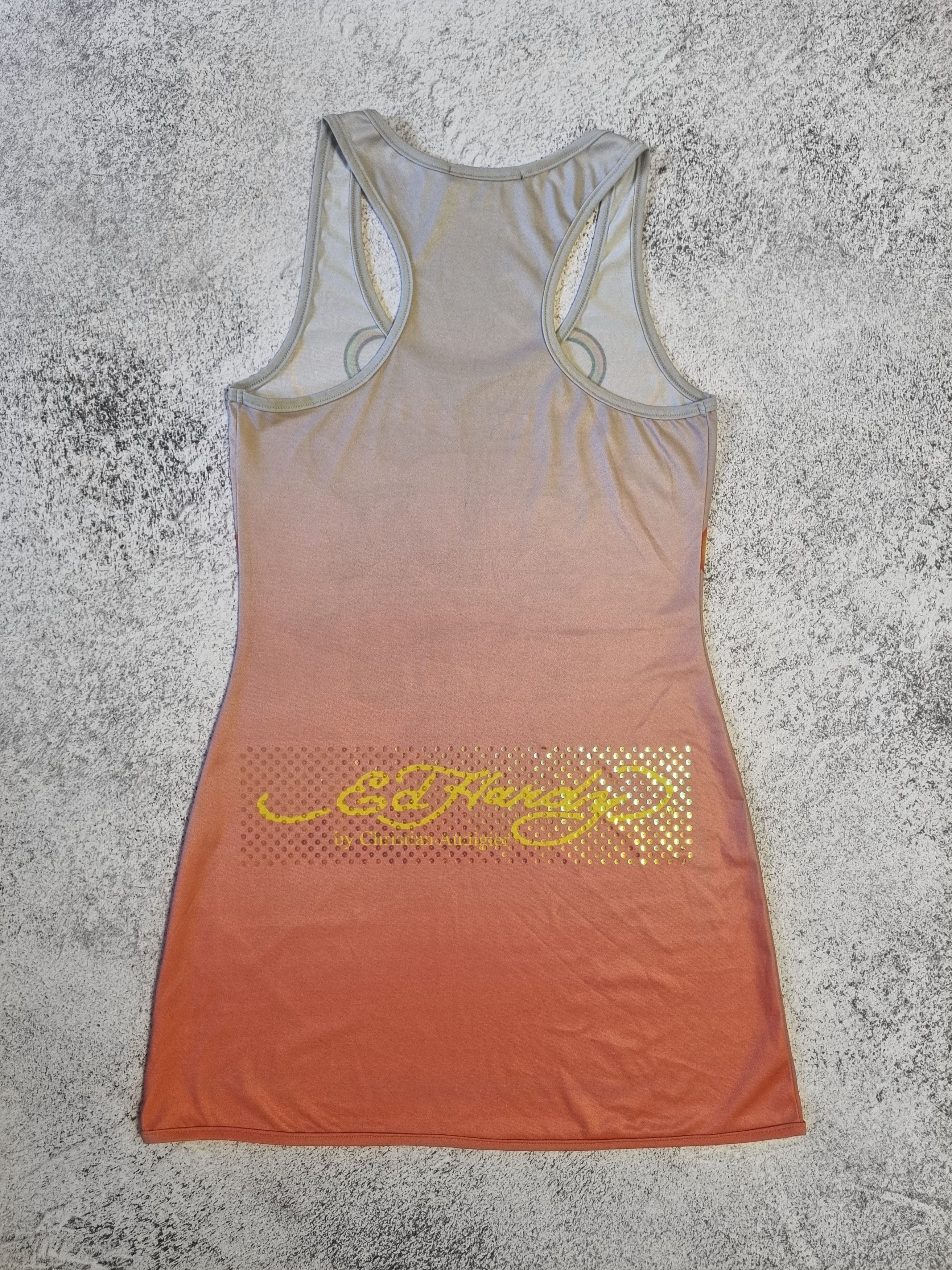 Christian Audigier × Ed Hardy × Vintage Vintage Ed Hardy True Love Y2K Mini Dress Size S / US 4 / IT 40 - 8 Thumbnail