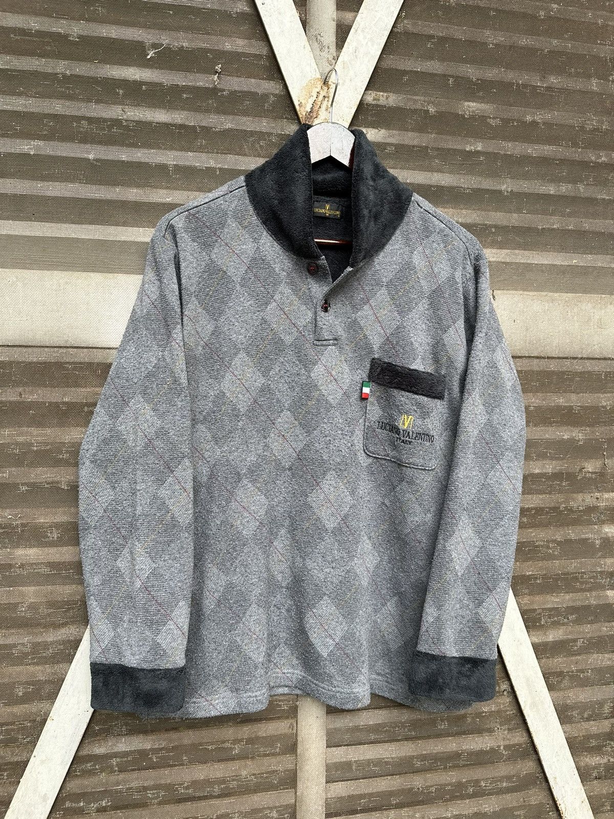 Valentino 👹Vintage Luciano Valentino Furr Collar Long Sleeves Shirt Size US M / EU 48-50 / 2 - 4 Thumbnail