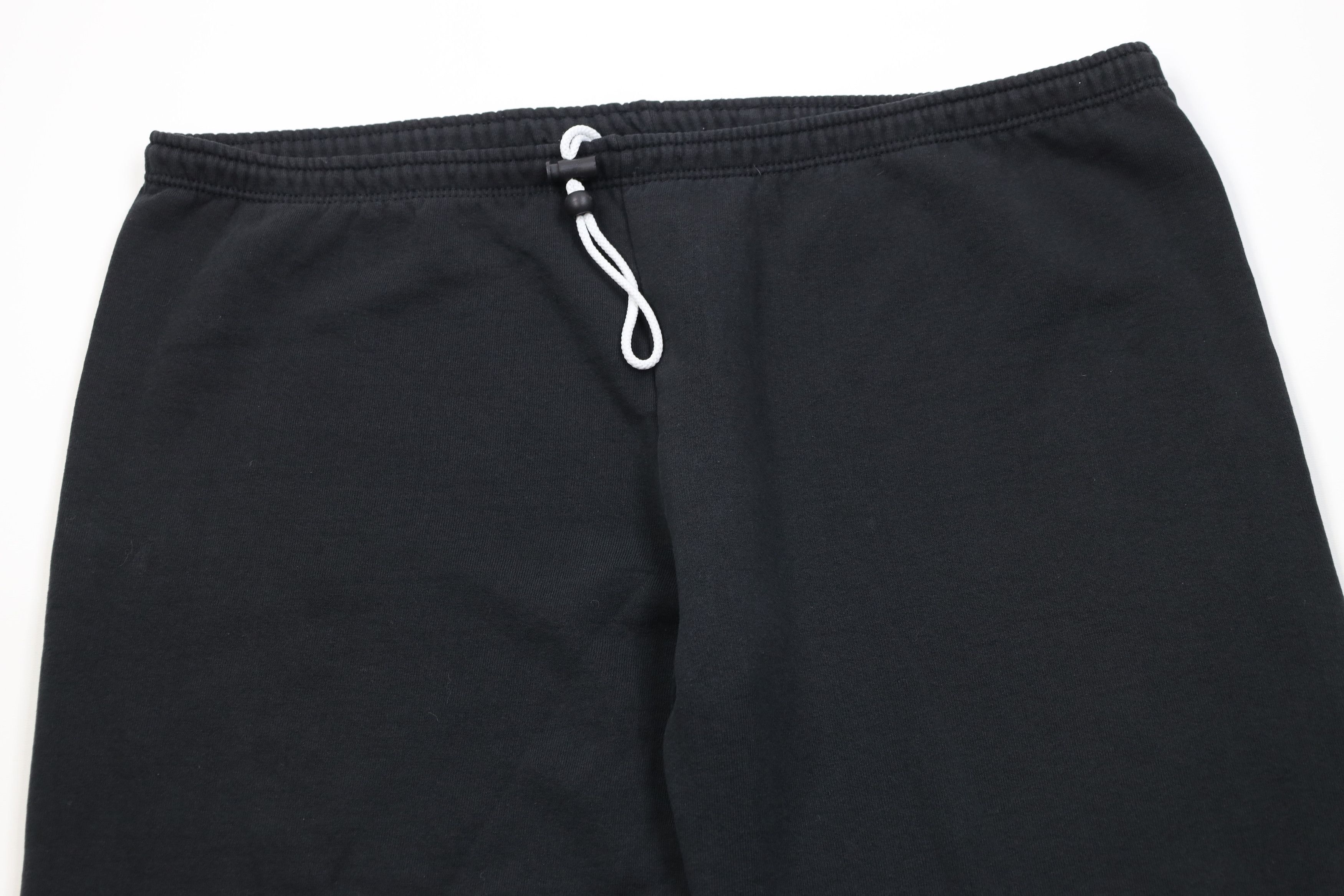 Vintage Vintage 90s Streetwear Blank Cuffed Sweatpants Joggers Black Size US 38 / EU 54 - 2 Thumbnail