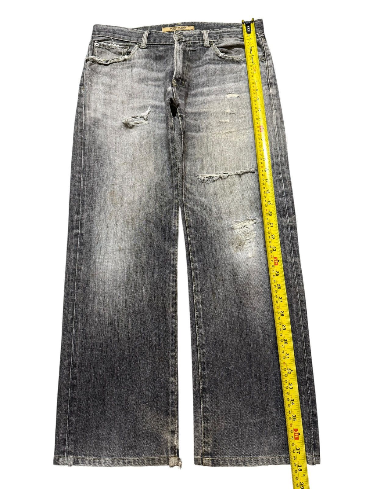 Uniqlo Vintage Y2K Japanese Uniqlo Faded Wash Distressed Wide Leg Size US 33 - 9 Thumbnail