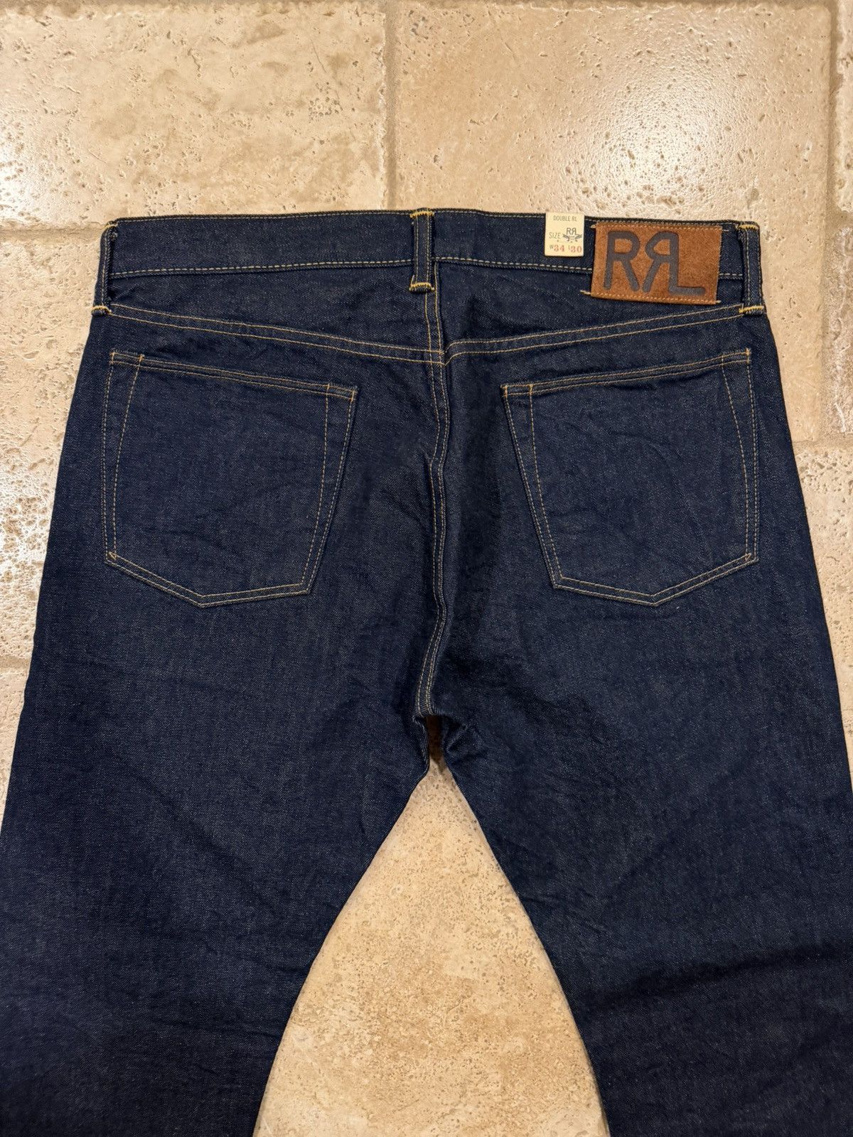 RRL Ralph Lauren RRL Ralph Lauren Slim Fit Rinse Selvedge Raw Jeans Size US 34 / EU 50 - 8 Thumbnail