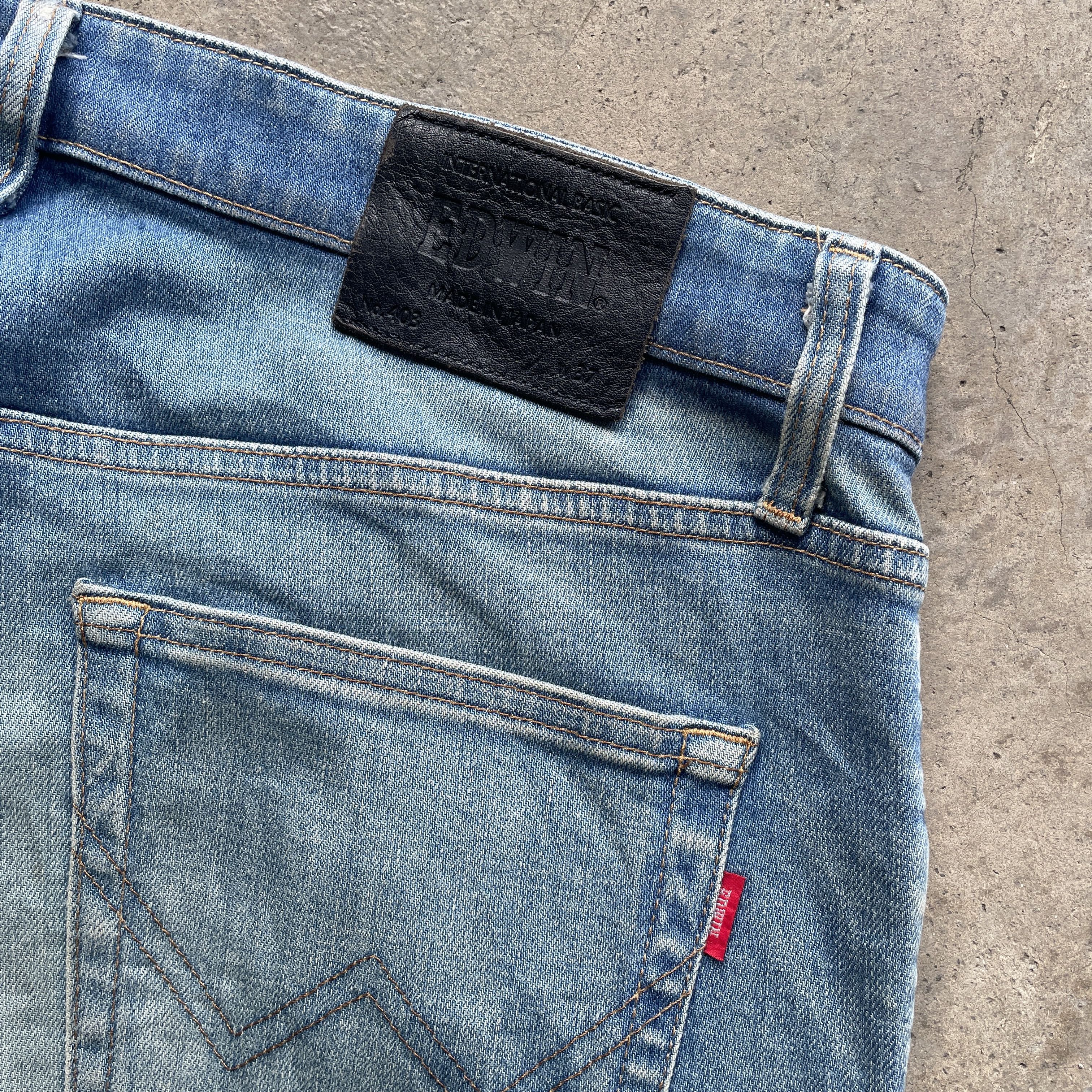 Edwin × Jean × Rusty W35x30.5💥 VINTAGE EDWIN JEANS RUSTY FADED DENIM PANTS JAPAN Size US 35 - 8 Thumbnail