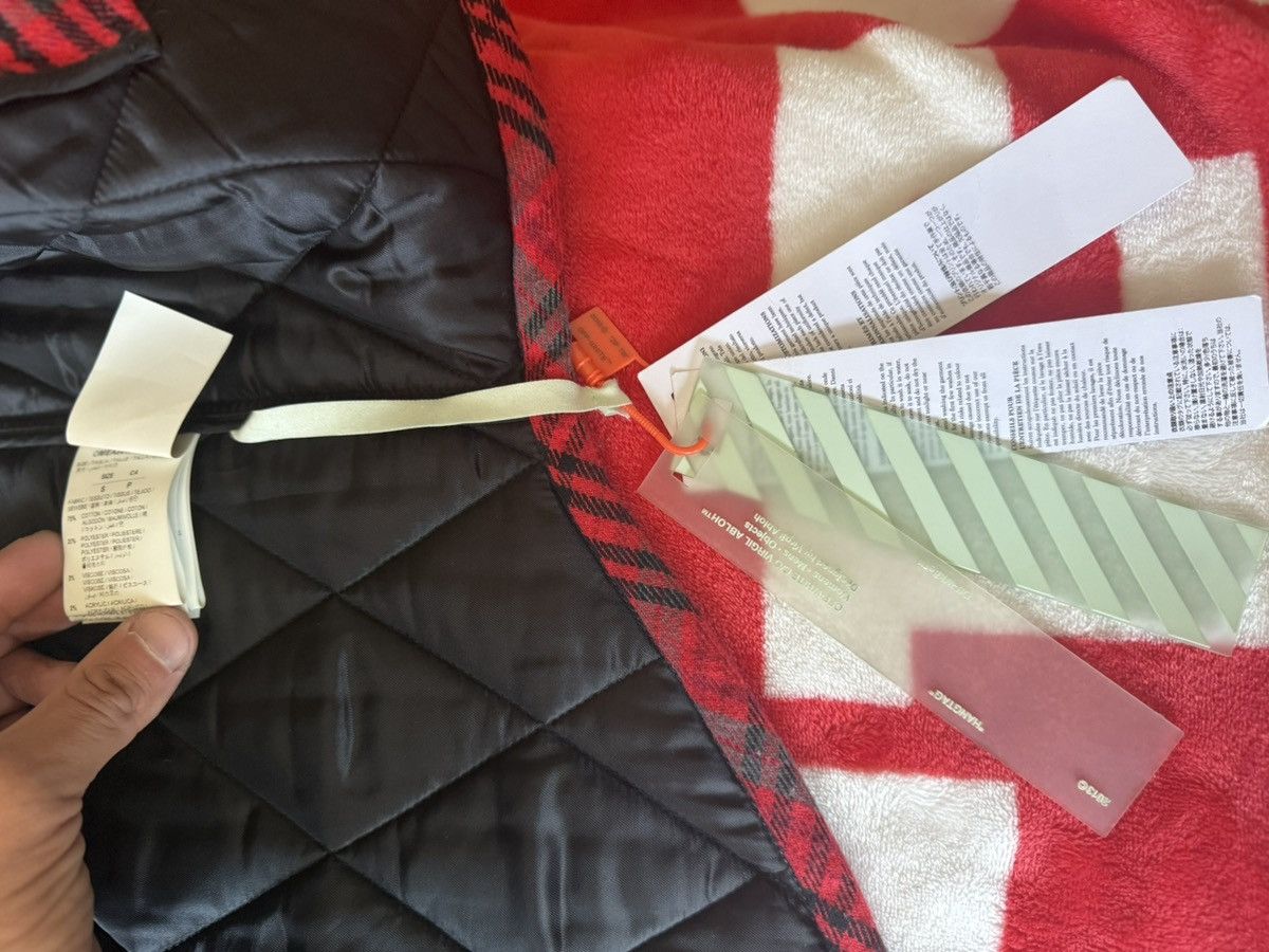 Off-White Off-white Insulated flannel jacket with hood Size US S / EU 44-46 / 1 - 7 Thumbnail