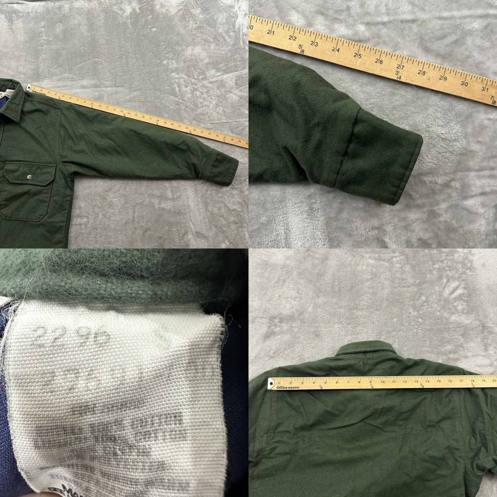 Vintage VINTAGE Cabela's Flannel Jacket Mens Small Green Insulated Lined Button Up Chore Quilted Cotton Jacket Men's S Green Size US S / EU 44-46 / 1 - 8 Thumbnail