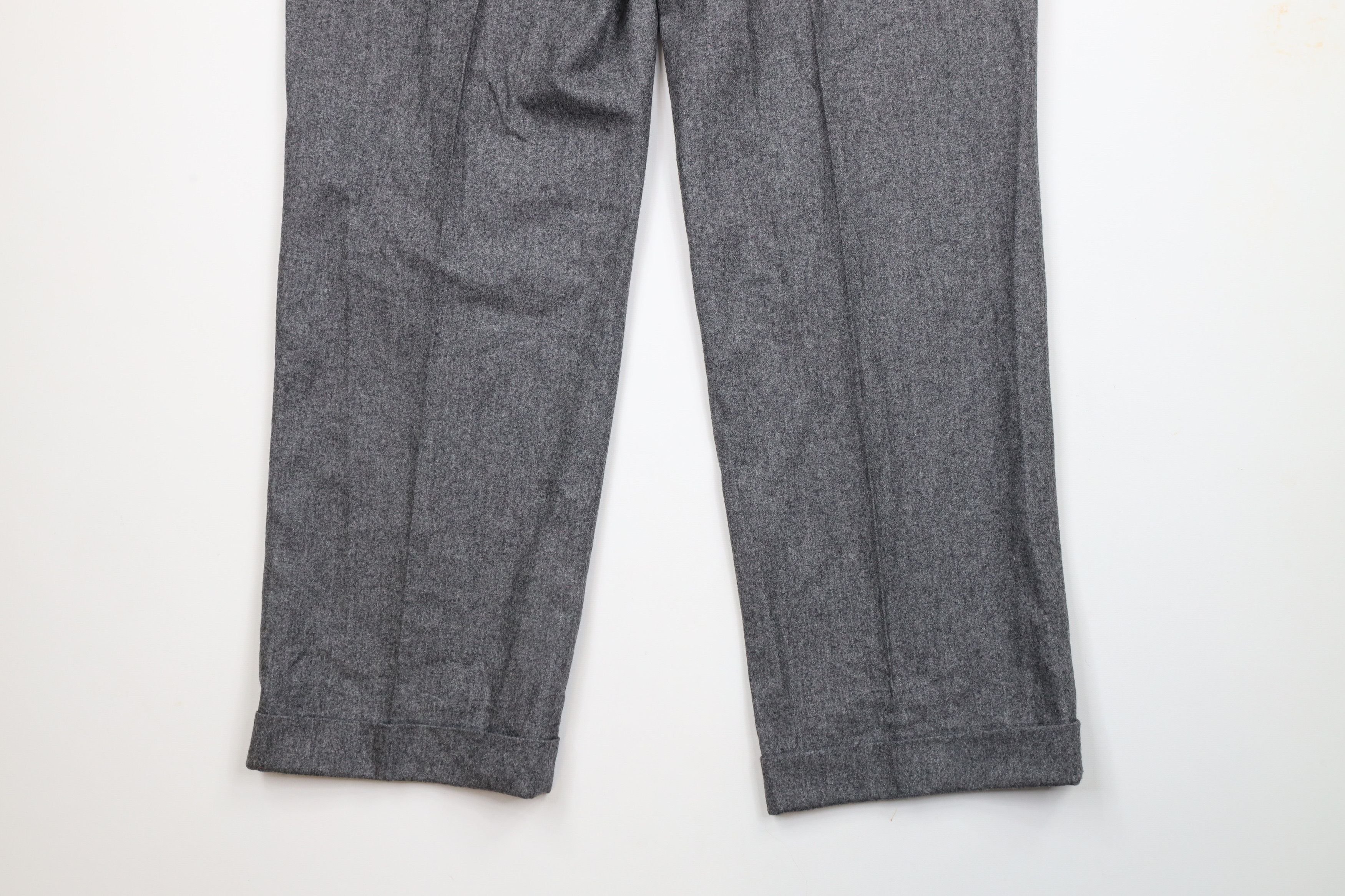 Vintage Vintage 70s Streetwear Cuffed Wool Wide Leg Pants Trousers Size US 36 / EU 52 - 11 Thumbnail