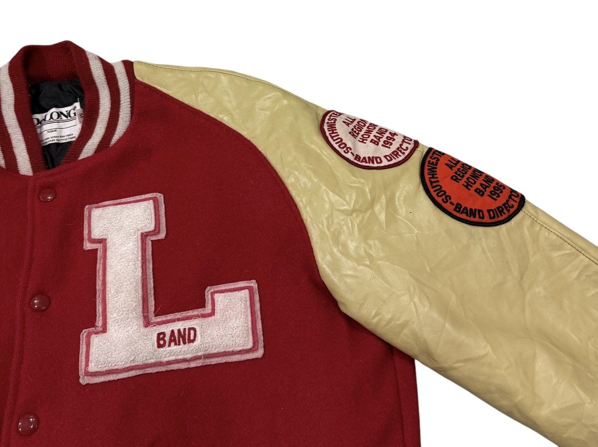 Delong Vintage 90s Delong Marching Band Wool Leather Varsity Jacket Size US M / EU 48-50 / 2 - 2 Thumbnail