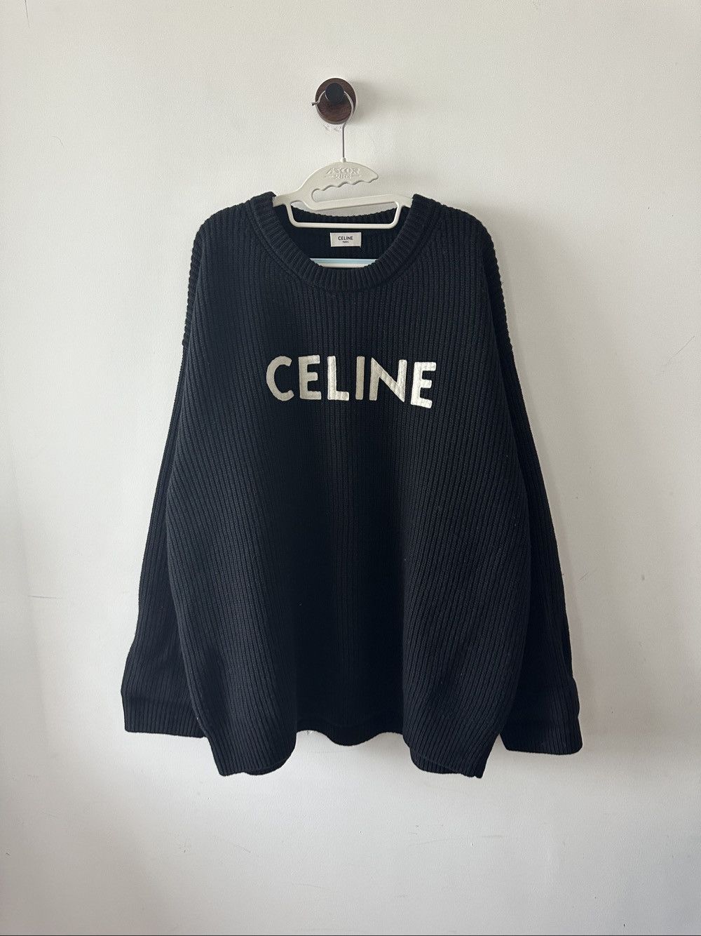 Celine CELINE Logo Wool Sweater Black Size M Size M / US 6-8 / IT 42-44 - 1 Thumbnail