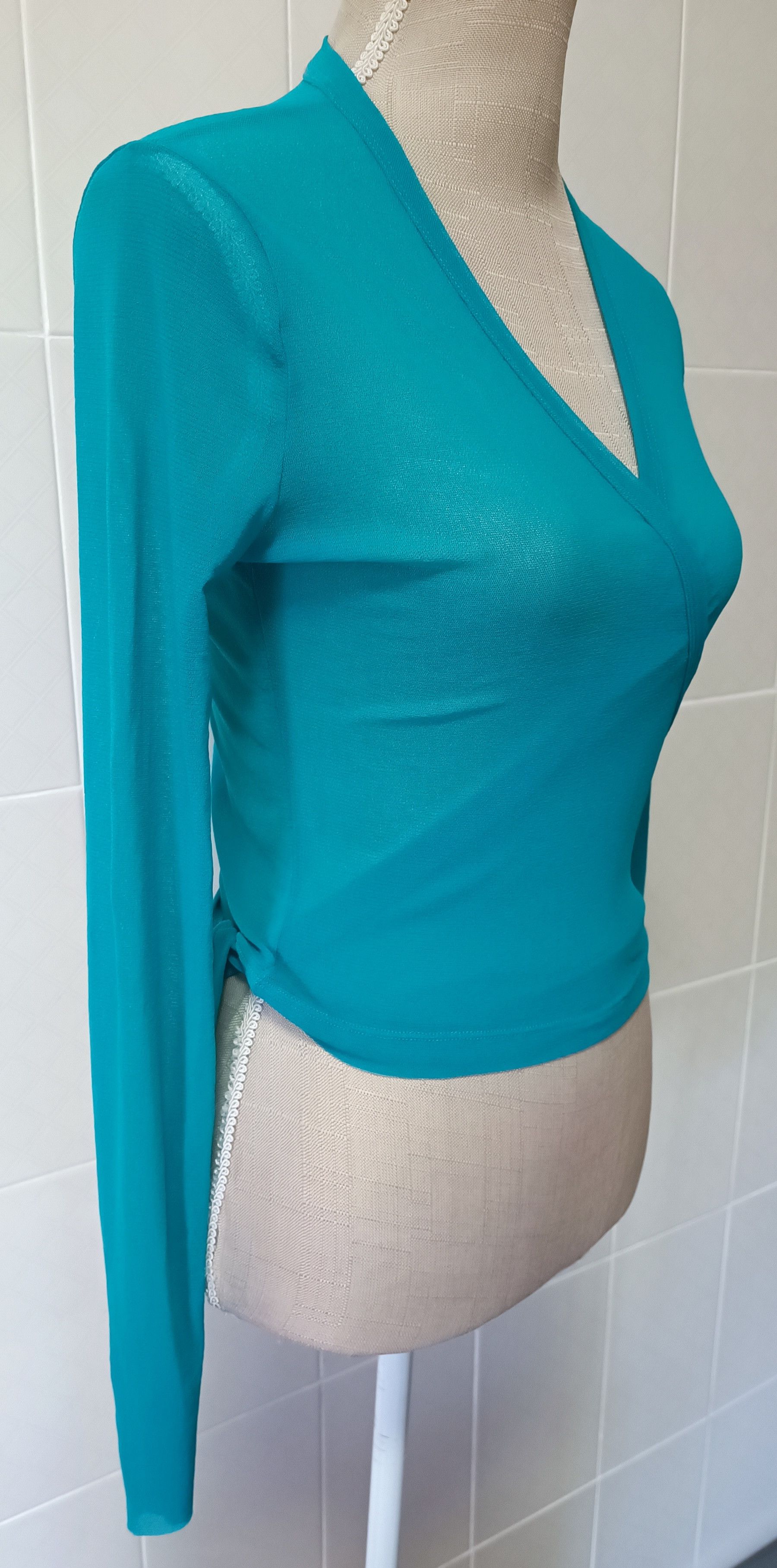 Jean Paul Gaultier 90's - Turquoise mesh cache coeur / top Size L / US 10 / IT 46 - 5 Thumbnail