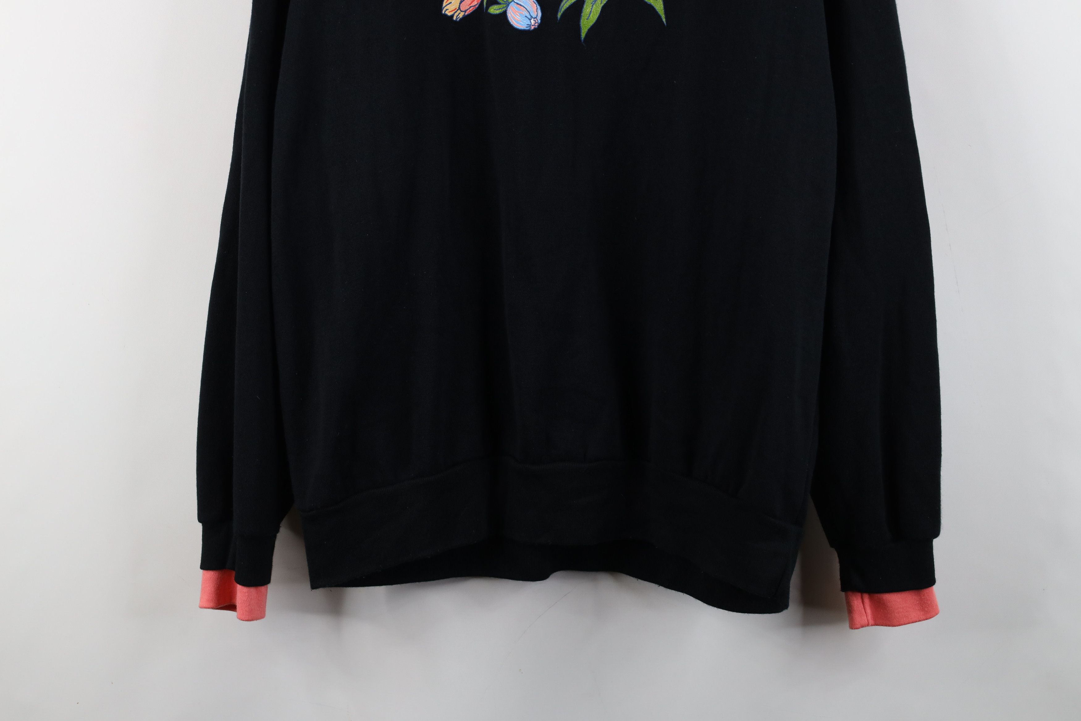 Vintage Vintage 90s Streetwear Flower Floral Layered Sweatshirt Size L / US 10 / IT 46 - 3 Thumbnail