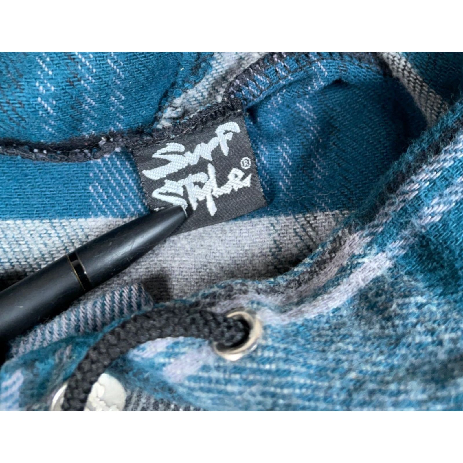 Vintage Surf Style Flannel Hoodie Men’s Large Green Gray Plaid 90s Grunge Vintage Size US L / EU 52-54 / 3 - 3 Thumbnail