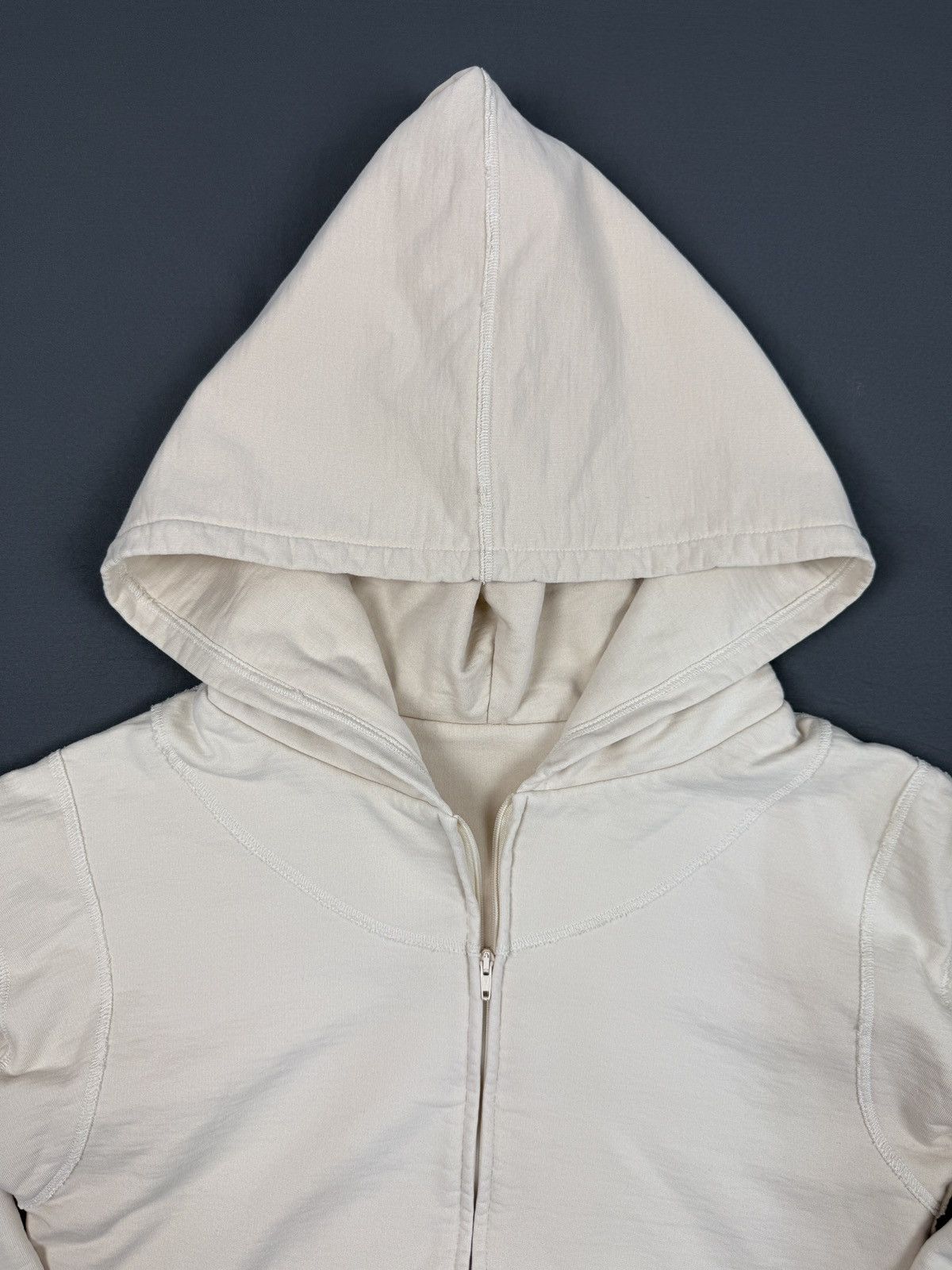 Other Cream Double Layered Cotton Oversized Monk Hood Boxy Hoodie Size US L / EU 52-54 / 3 - 3 Thumbnail