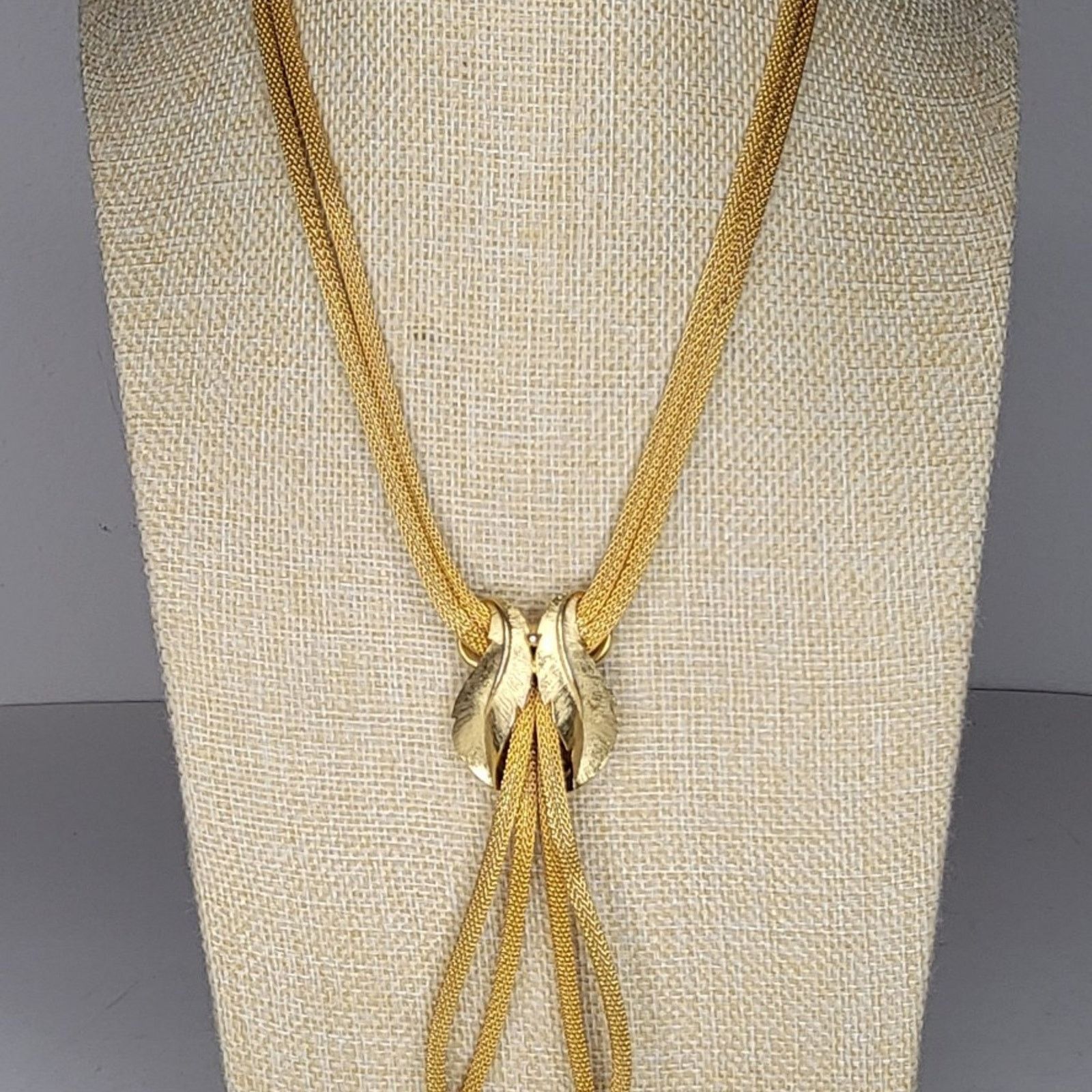 Westerlind Vintage Gold Tone Leaf Knot Necklace Size ONE SIZE - 3 Thumbnail