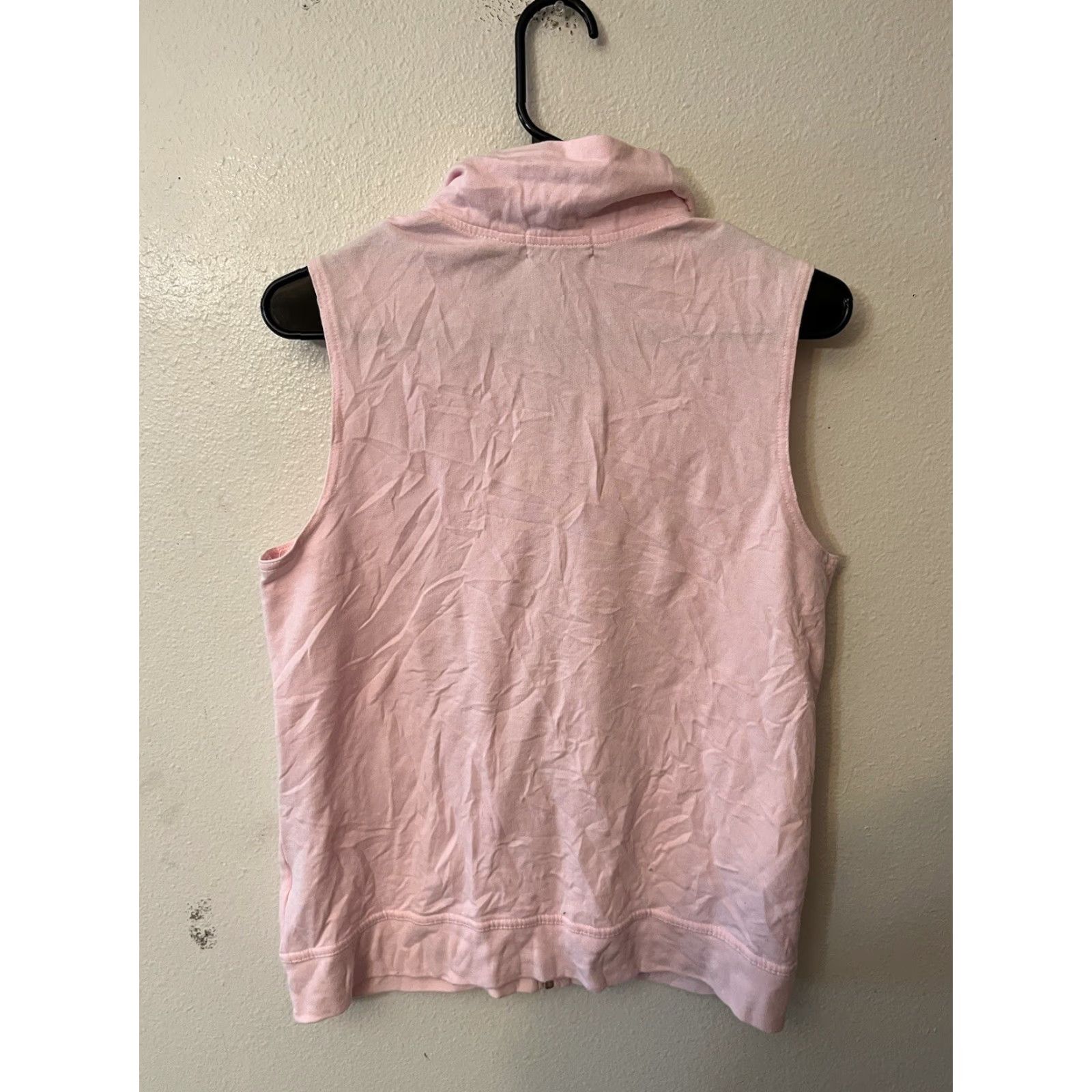 Vintage Laura Scott Vest Women M Medium Pink Full Zip Fleece Sleeveless Mock Neck Size M / US 6-8 / IT 42-44 - 3 Thumbnail