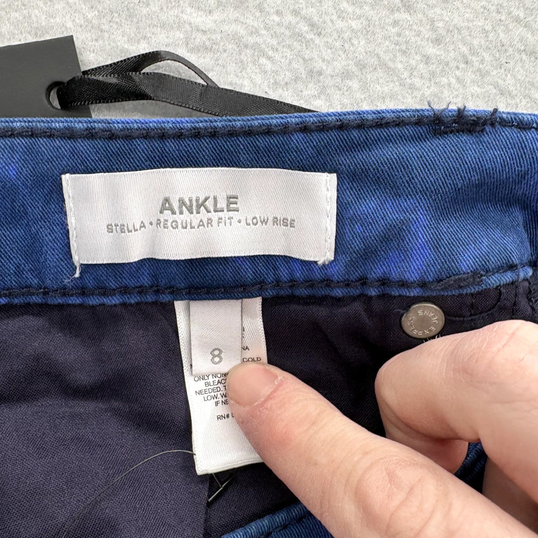 Express Express Jeans Ankle Womens 8 Blue Low Rise Regular Stretch Denim NWT Size 30" / US 8 / IT 44 - 6 Thumbnail