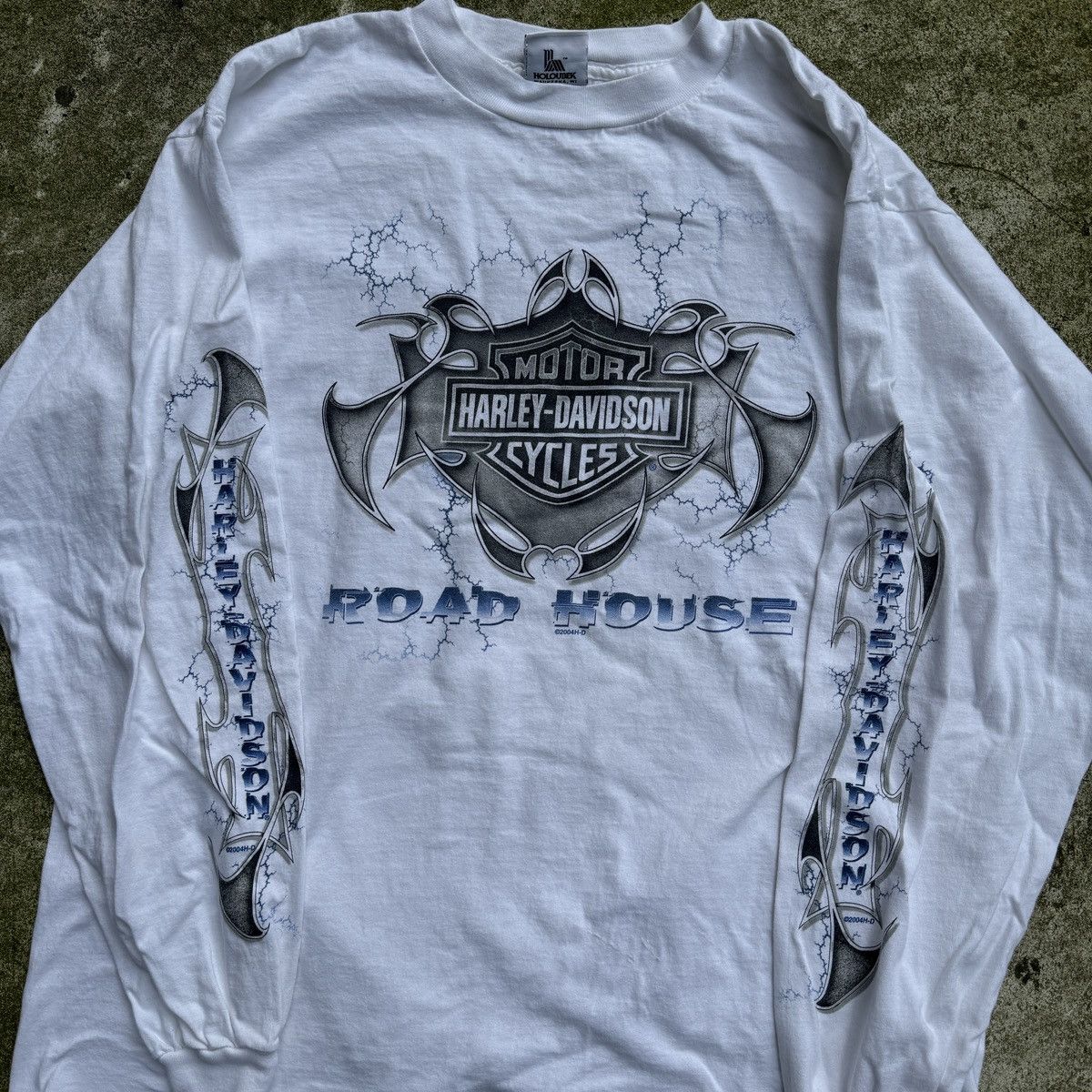 Harley Davidson Vintage Harley Flame Shirt Longsleeve ERD Grunge Biker WCC Size US XL / EU 56 / 4 - 6 Thumbnail