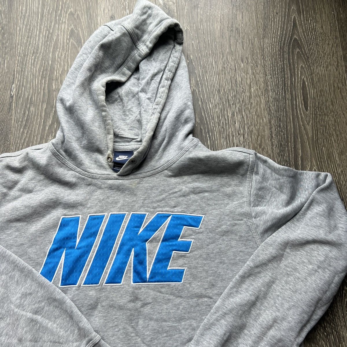 Nike × Vintage Nike Y2K Vintage Spell Out Logo Hoodie Black Men’s Large Activewear Athleisure Size US L / EU 52-54 / 3 - 1 Thumbnail