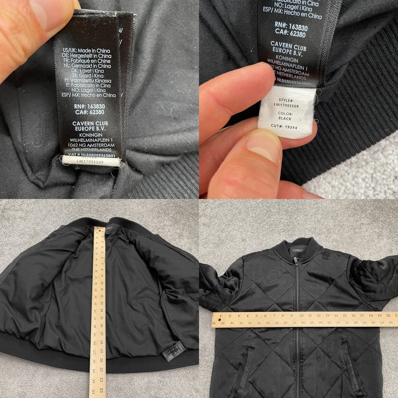 Vintage Liverpool Quilted Bomber Jacket Womens Small Black Full Zip Pocket Casual Preppy Size S / US 4 / IT 40 - 8 Thumbnail