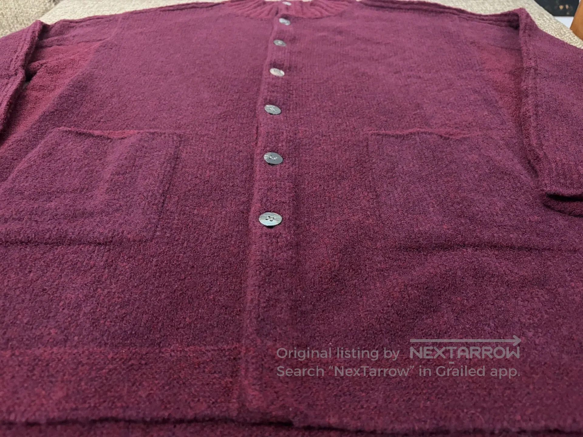 Japanese Brand Plantation Wool Cardigan for Autumn/Winter. Size M / US 6-8 / IT 42-44 - 4 Thumbnail