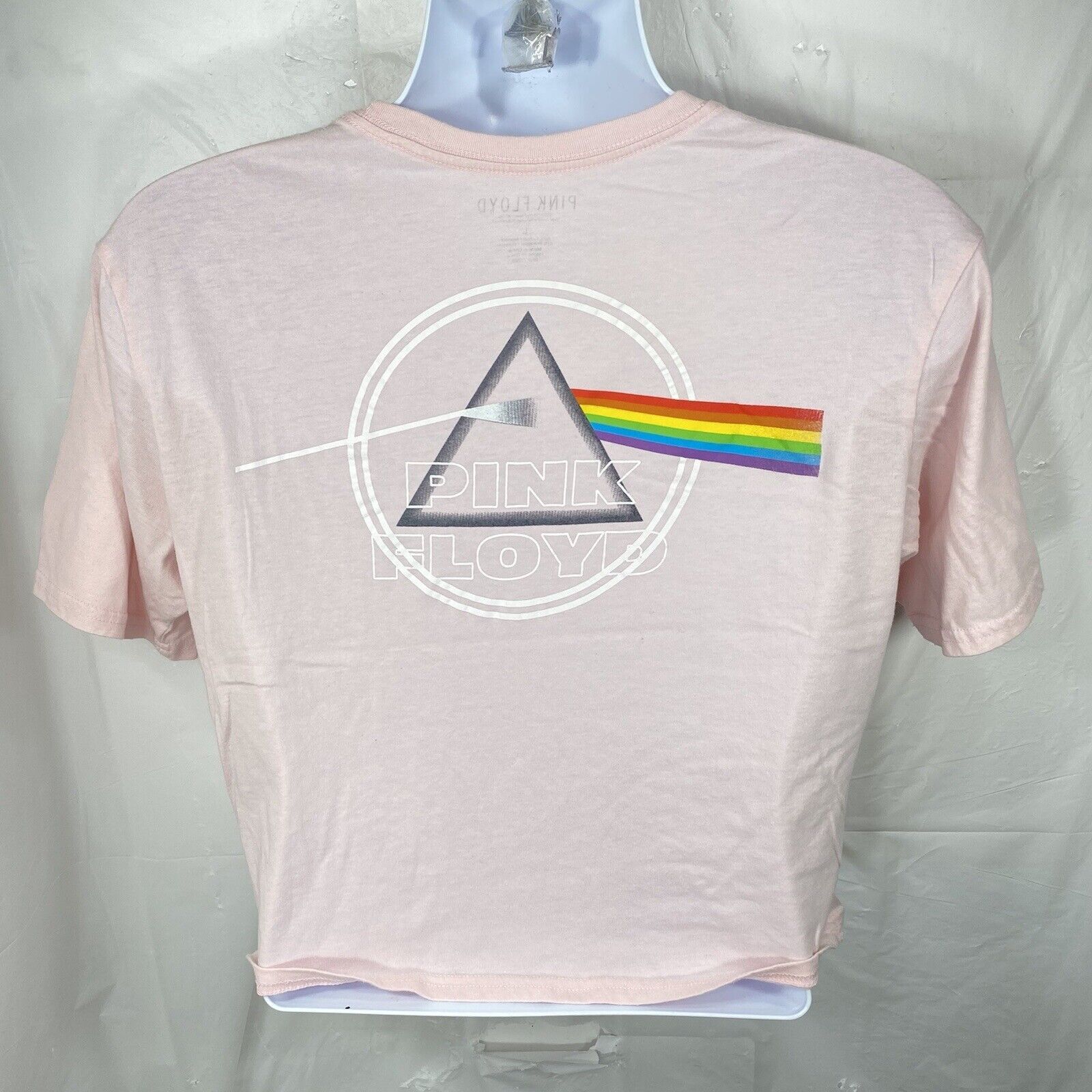Pink Floyd Pink Floyd Large Dark Side of the Moon Cropped Pink T Shirt Size L / US 10 / IT 46 - 6 Thumbnail