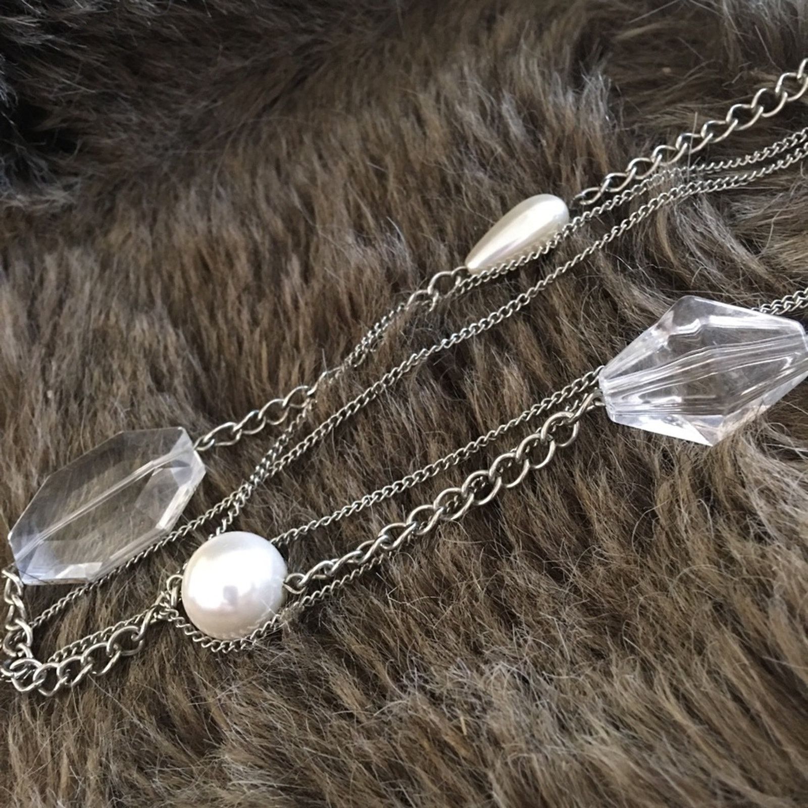Jewelry Multi strand tiered silver tone chain necklace Size ONE SIZE - 6 Thumbnail