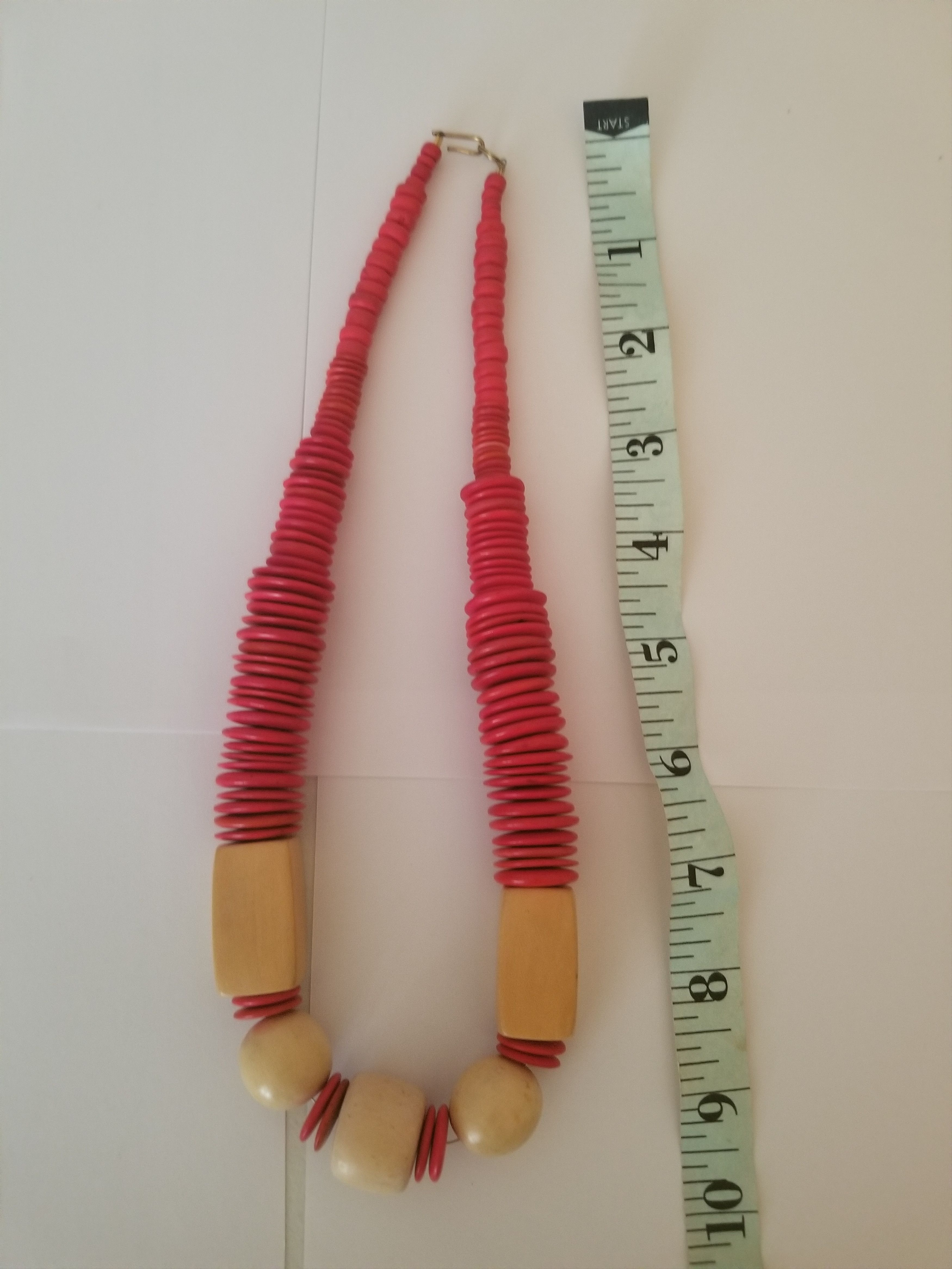 Other African Beaded Tribal Necklace Wood Beads RED JEWLERY Size ONE SIZE - 5 Thumbnail