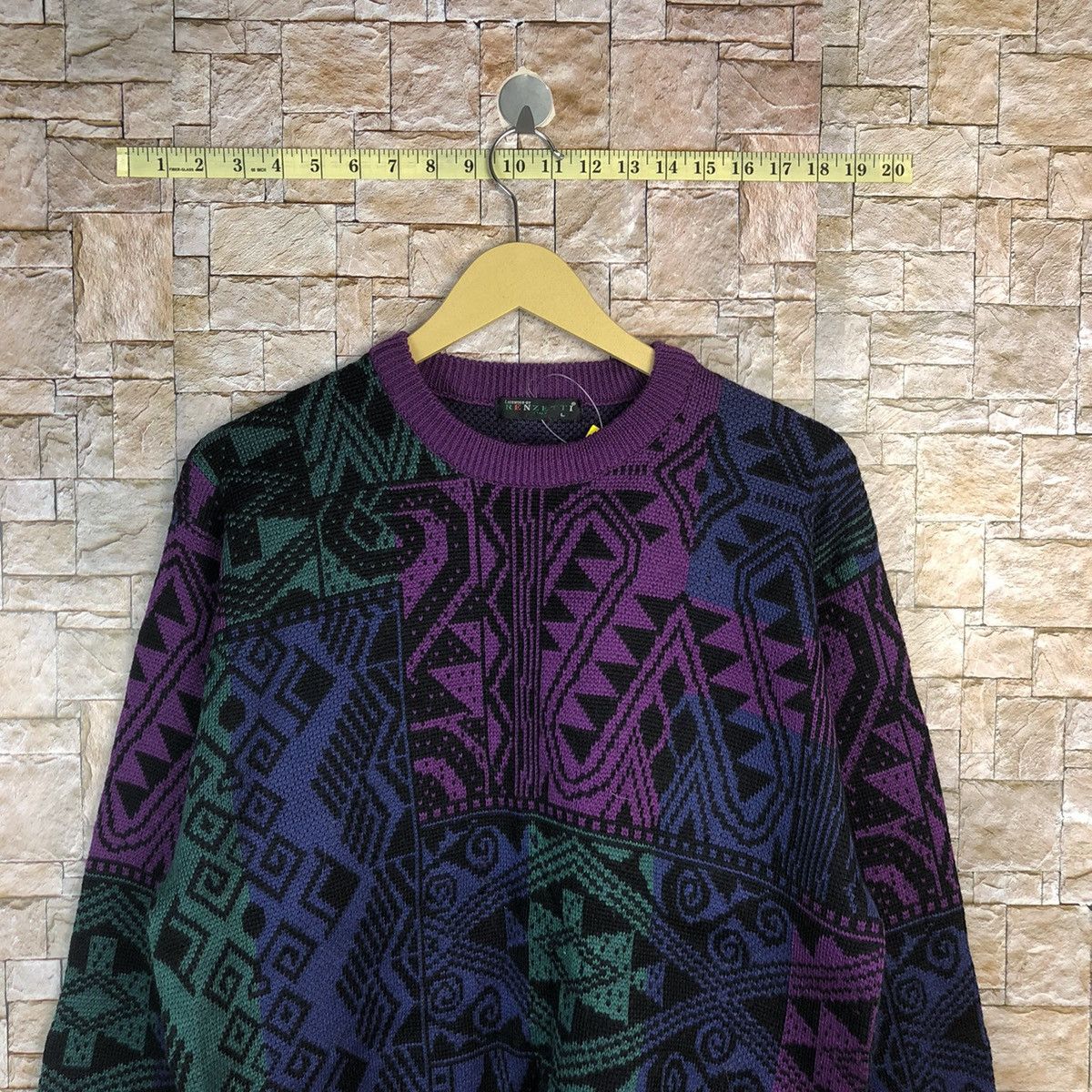 Italia Independent D Renzetti Italy Purple art design Knitwear sweatshirt #A481 Size US M / EU 48-50 / 2 - 2 Thumbnail