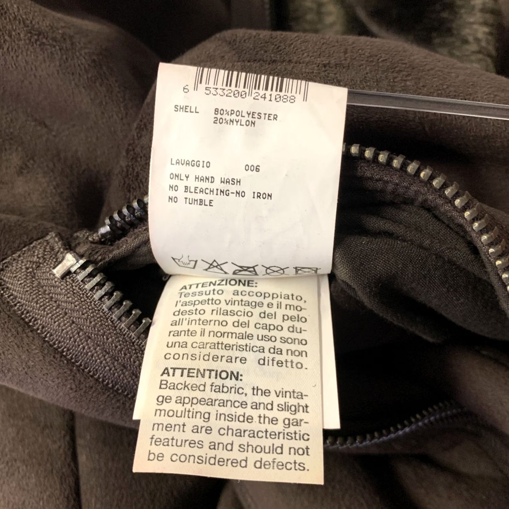 Emporio Armani EMPORIO ARMANI Jacket Brown Polyester Nylon Zip Up Size 40 Men Size US XXS / EU 40 - 8 Thumbnail