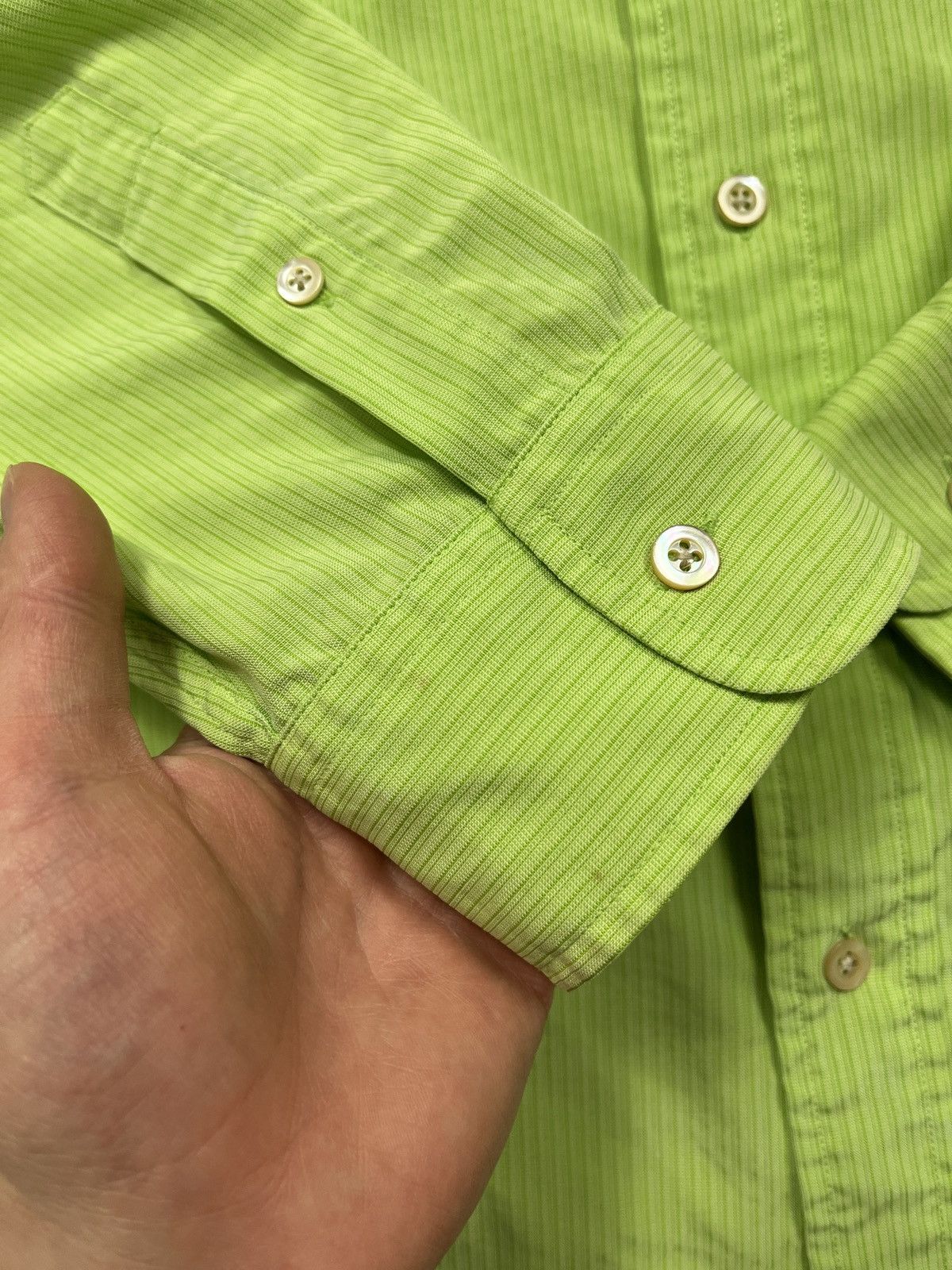 Vintage × Yves Saint Laurent Vintage 90s Yves Saint Laurent Pocket Logo Button Up Shirt Size US XL / EU 56 / 4 - 14 Thumbnail