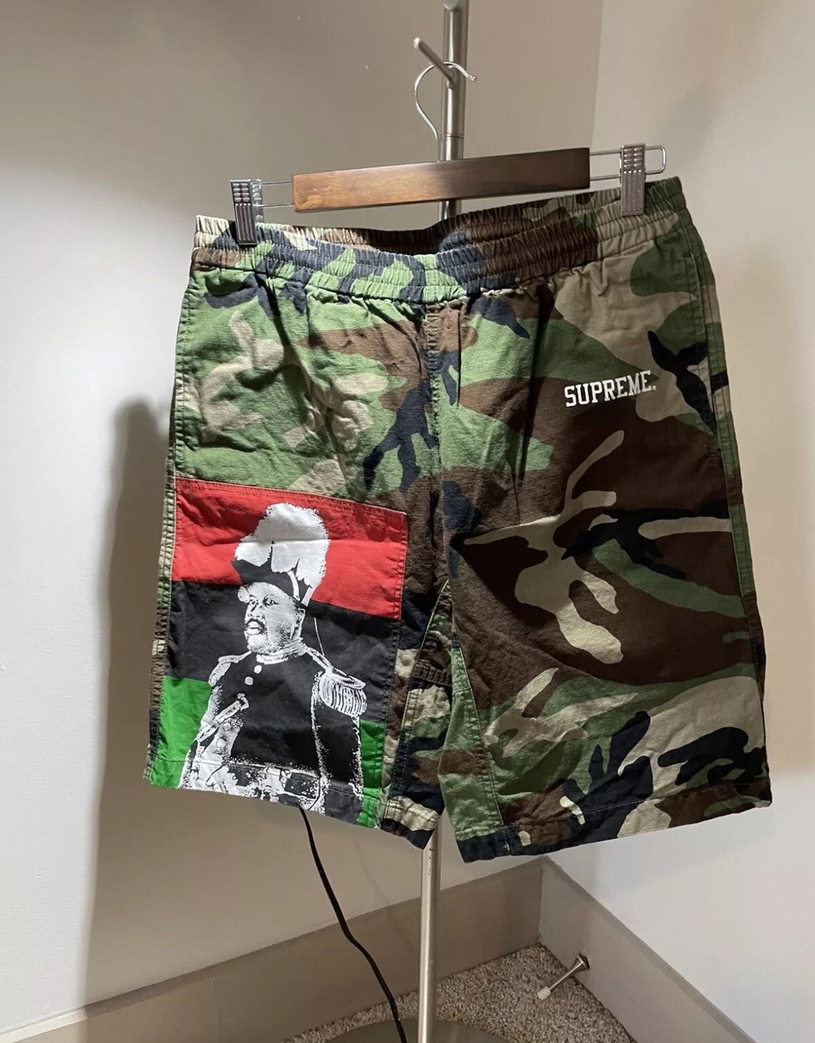 Marcus Garvey Supreme Camo Shorts