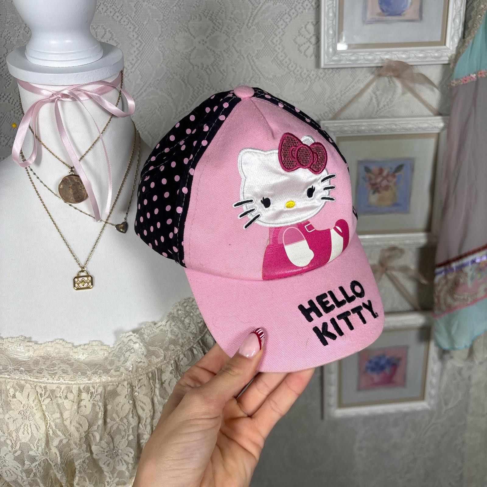 Other y2k hello kitty polka dot hat Size ONE SIZE - 1 Thumbnail