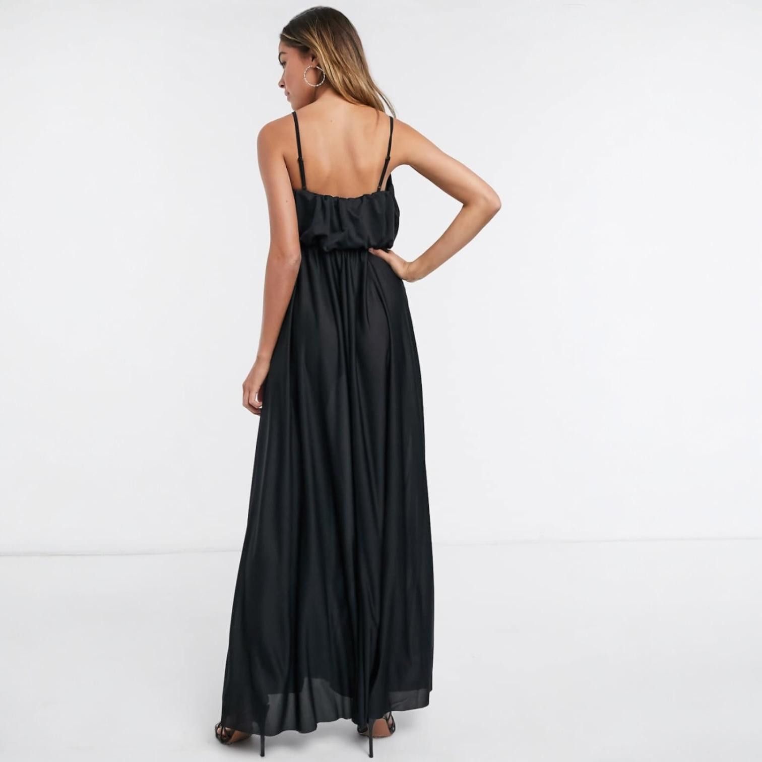 Asos Elegant Black Maxi Dress by ASOS Size XS / US 0-2 / IT 36-38 - 2 Thumbnail