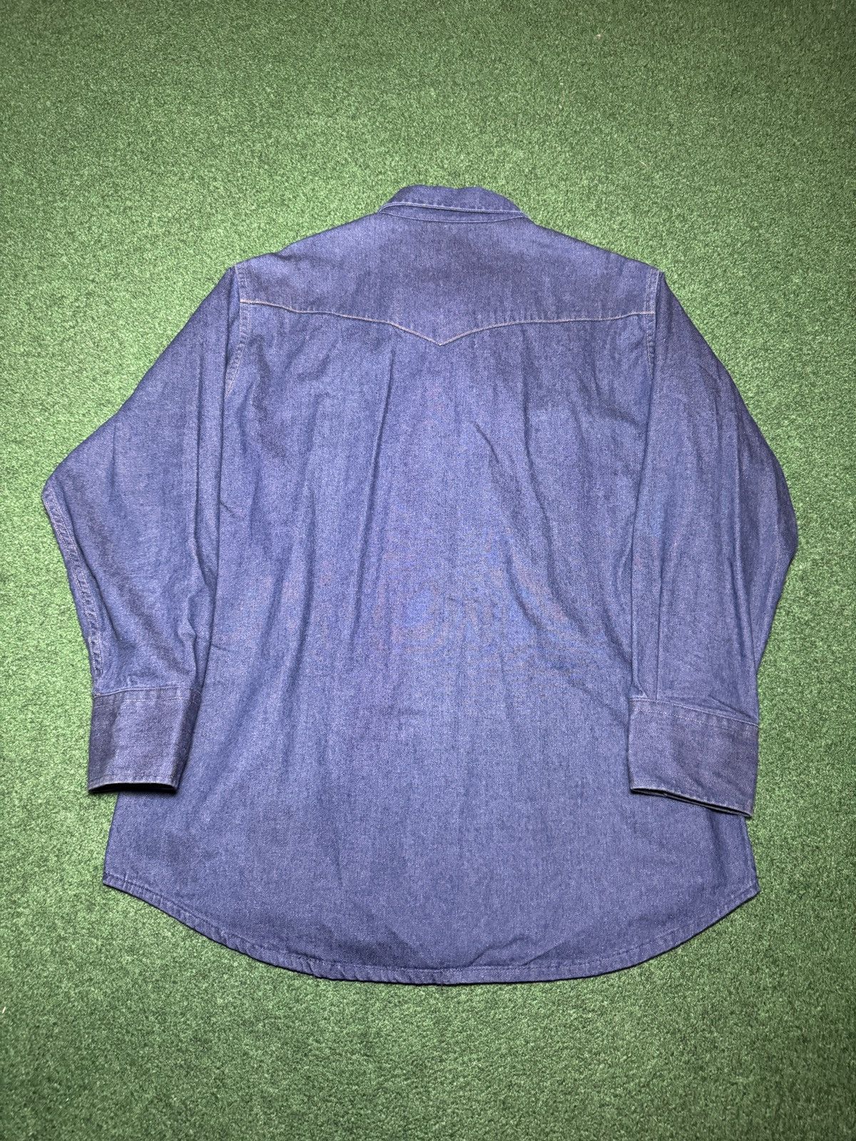 Carhartt Vintage 90s Carhartt Pearl Snap Denim Western XL/XXL Shirt Size US XXL / EU 58 / 5 - 4 Thumbnail