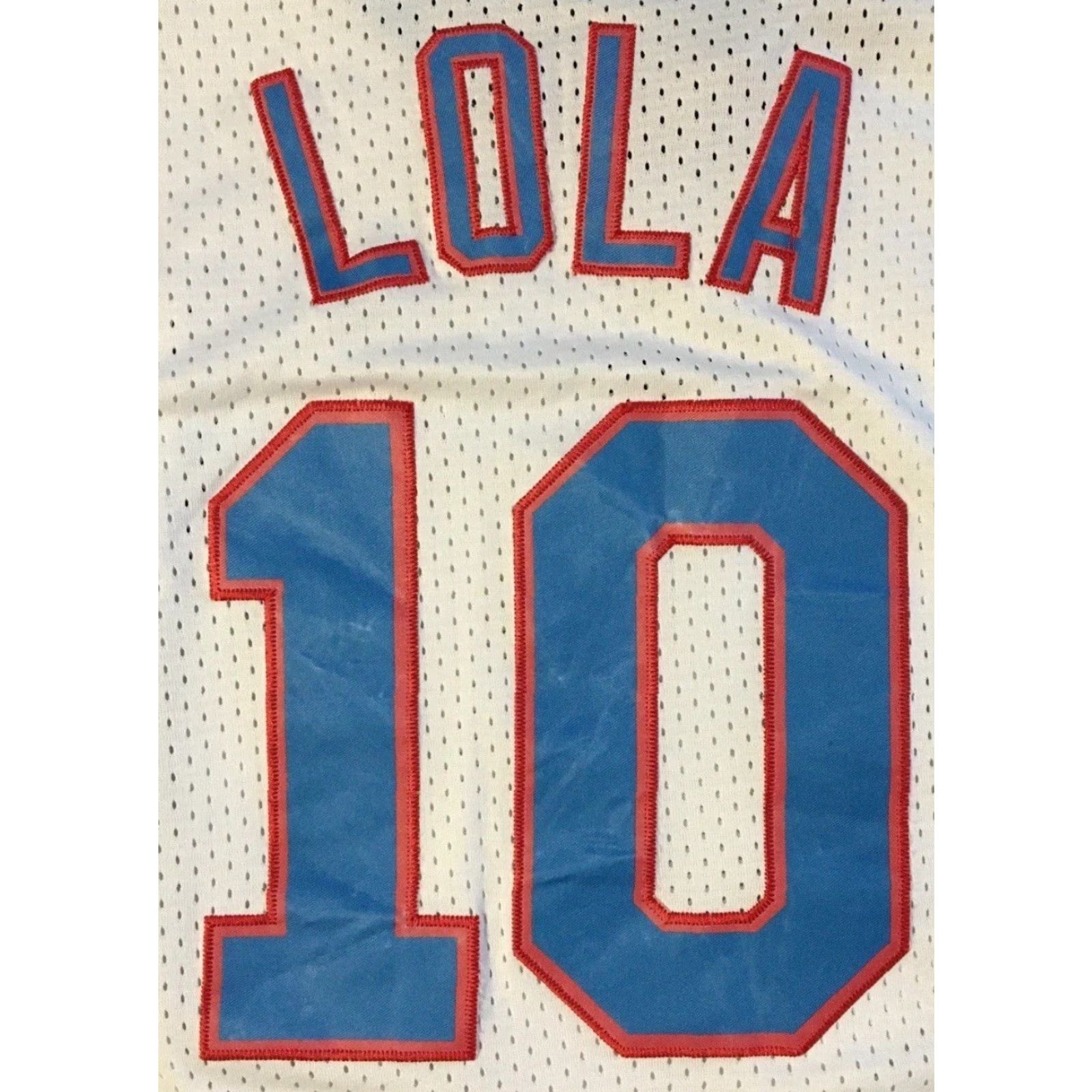 Vintage VINTAGE Champion Space Jam Lola Bunny Jersey XL Men White T-Shirt 90s Cartoon NBA Bugs Bunny Tweety Michael Jordan Looney Tunes Fans Size US XL / EU 56 / 4 - 4 Thumbnail