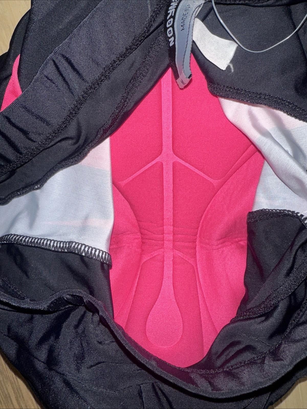 Other Nooyme Cycling Shorts Womens M Black Pink Blend Padded Size ONE SIZE - 4 Thumbnail