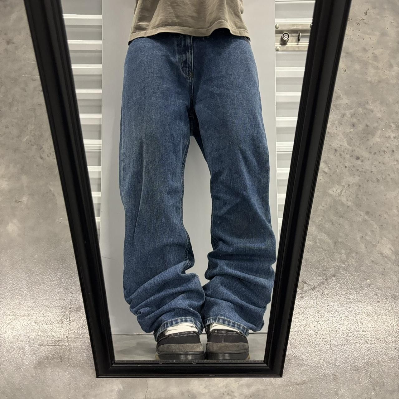 Japanese Brand × Vintage Crazy Vintage Y2K/2000s Medium Wash Bootcut Essential Denim Jeans! Size US 33 - 1 Thumbnail
