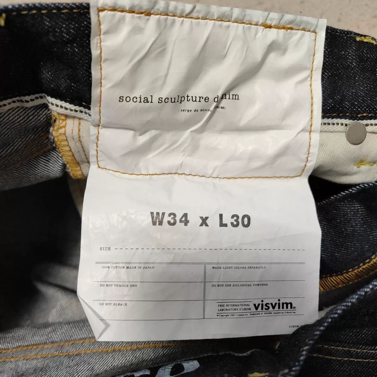 Visvim Social Sculpture 03 NW Slim Straight Denim Jeans Non visvim 