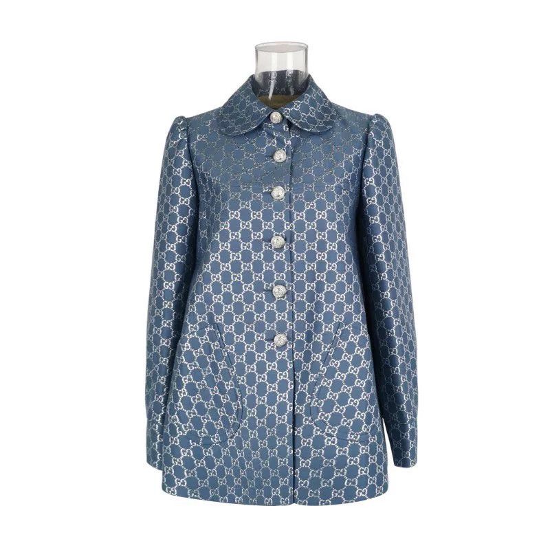 Gucci Gucci Blue GG Letter Coat Size M / US 6-8 / IT 42-44 - 1 Preview
