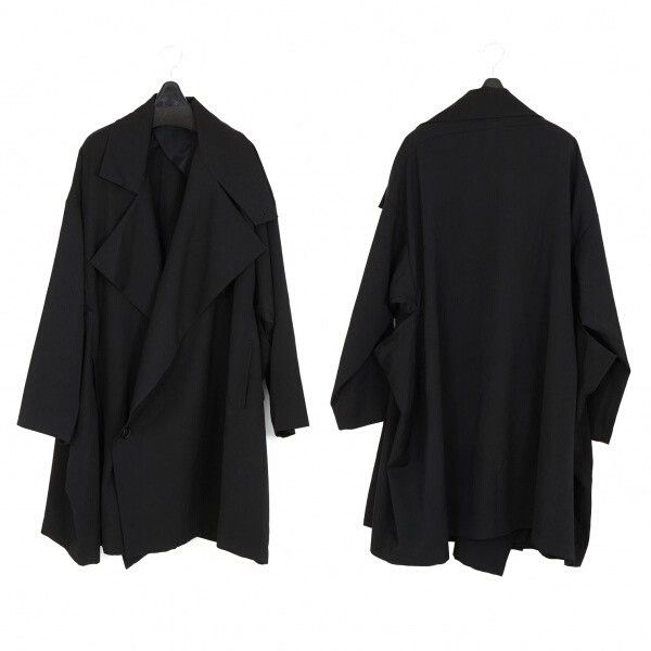 Yohji Yamamoto Yohji Yamamoto Black Cape Jacket Size US M / EU 48-50 / 2 - 1 Thumbnail