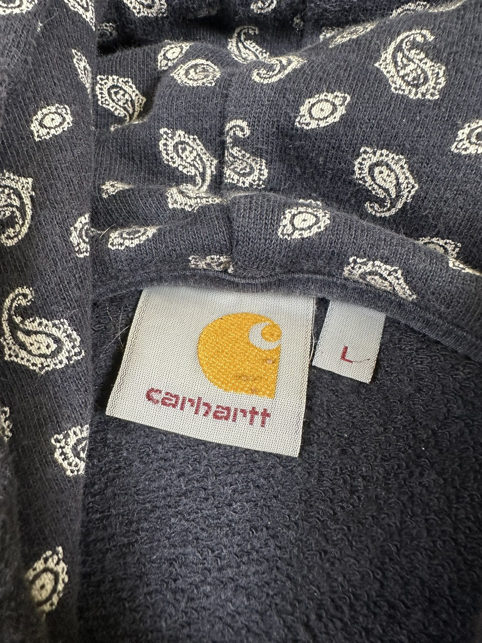 Carhartt × Vintage Vintage Y2k Carhartt Leaves Pattern Boxy Sweatshirt Hoodie Size US L / EU 52-54 / 3 - 13 Thumbnail