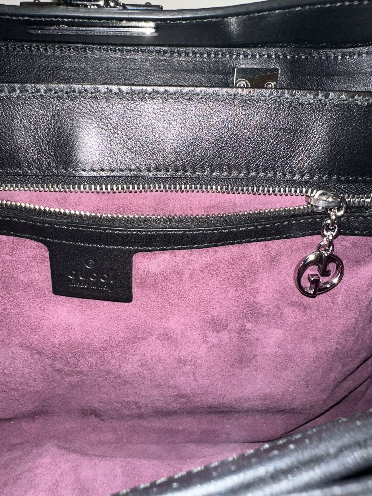 Gucci × Vintage Gucci Black Python Lady Lock Large handle bag Size ONE SIZE - 6 Thumbnail