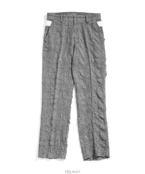Undercover Undercover High Rise Houndstooth Trousers Gray Size 31" - 1 Thumbnail