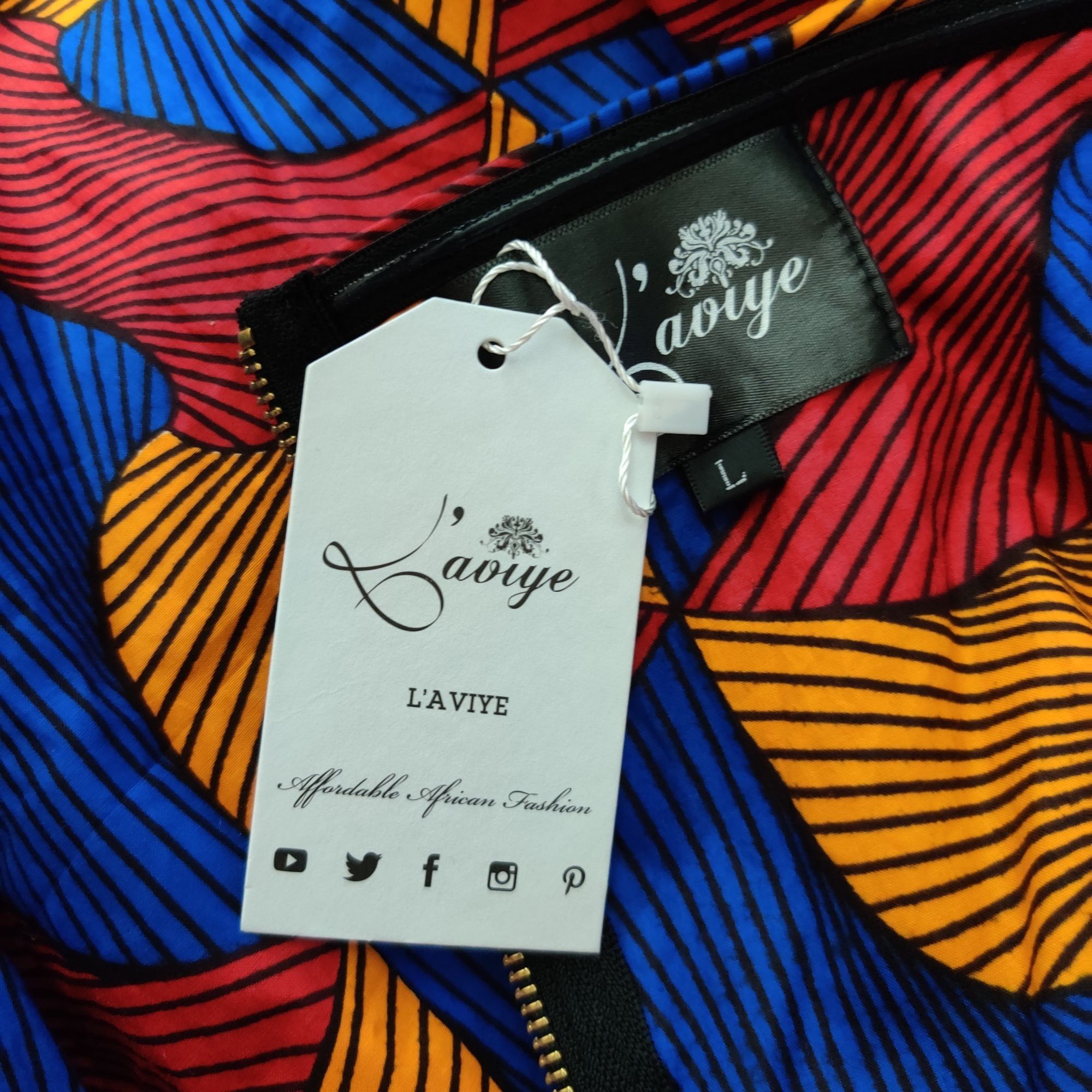 Other L'aviye Off Shoulder Ankara Jumpsuit L Multicolor African Co Size L / US 10 / IT 46 - 3 Thumbnail