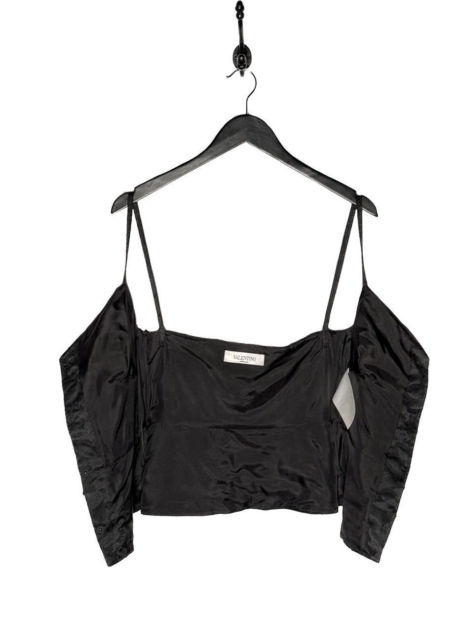 Valentino Valentino Black Beaded Bustier Top Size M / US 6-8 / IT 42-44 - 7 Thumbnail