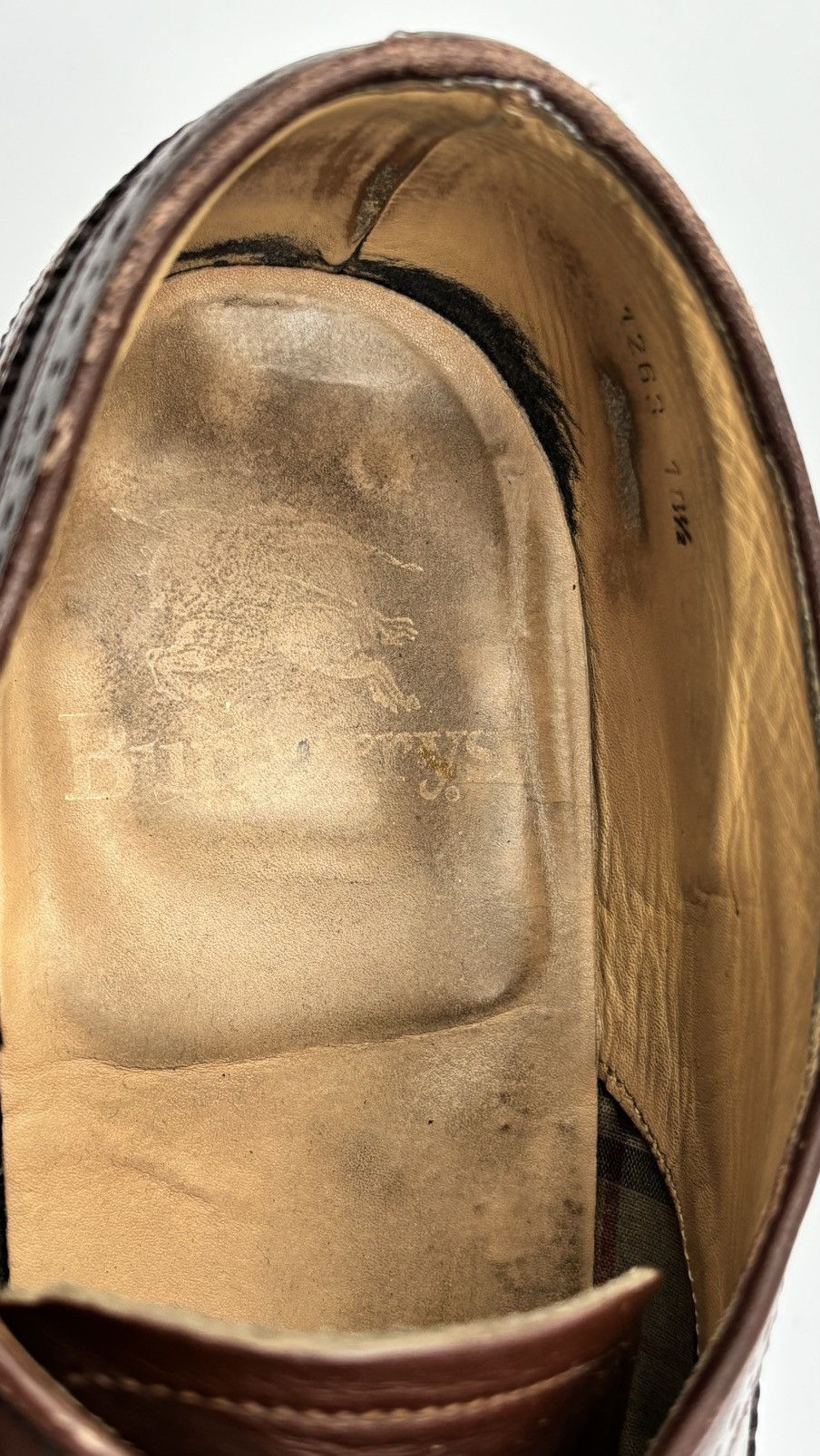 Burberry Leather Brown Oxford Brogue Shoes Burbarry’s Size US 10.5 / EU 43-44 - 6 Thumbnail