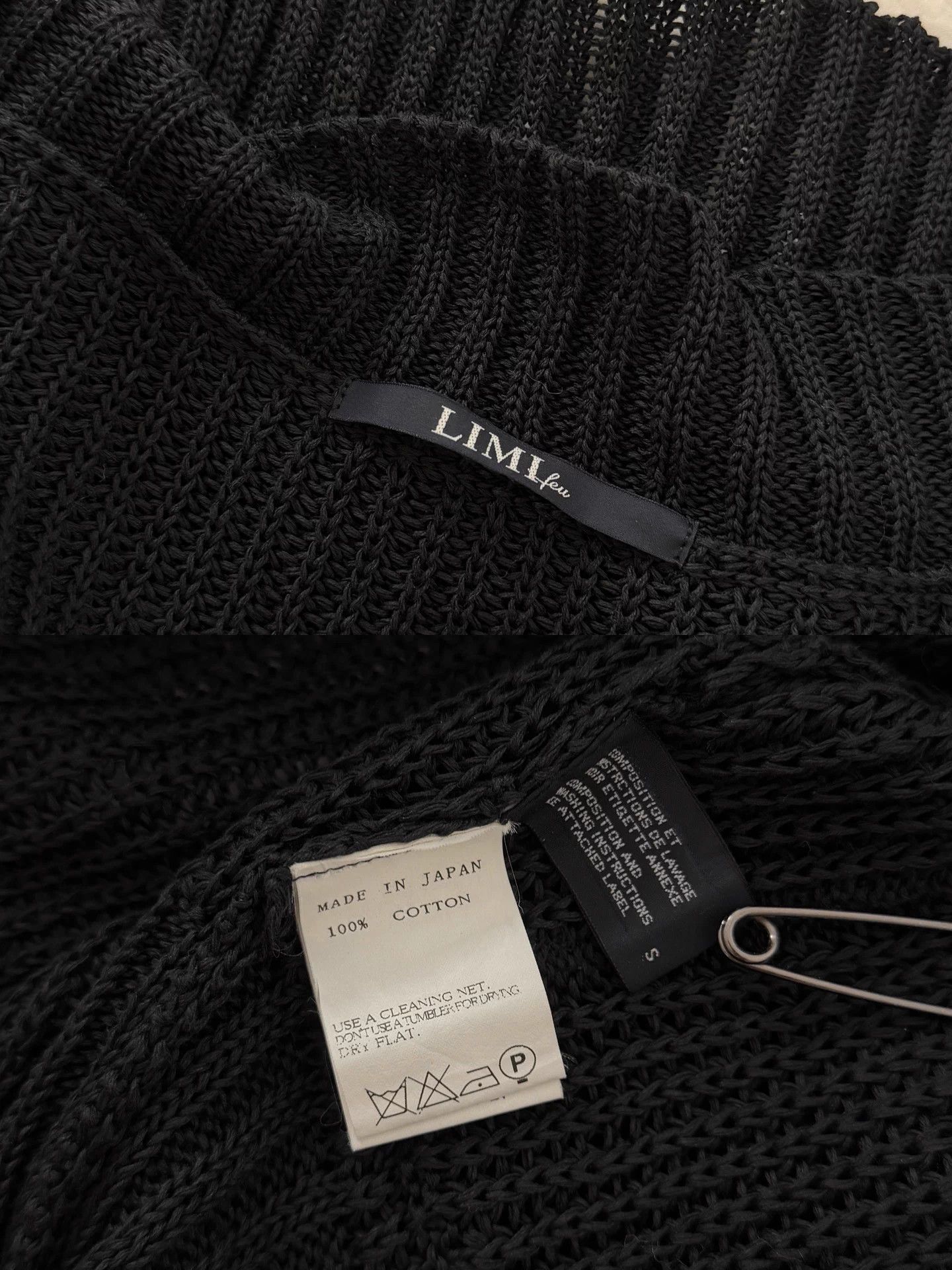 Limi Feu Limi feu black cotton knit dropped shoulder cardigan Size S / US 4 / IT 40 - 9 Thumbnail