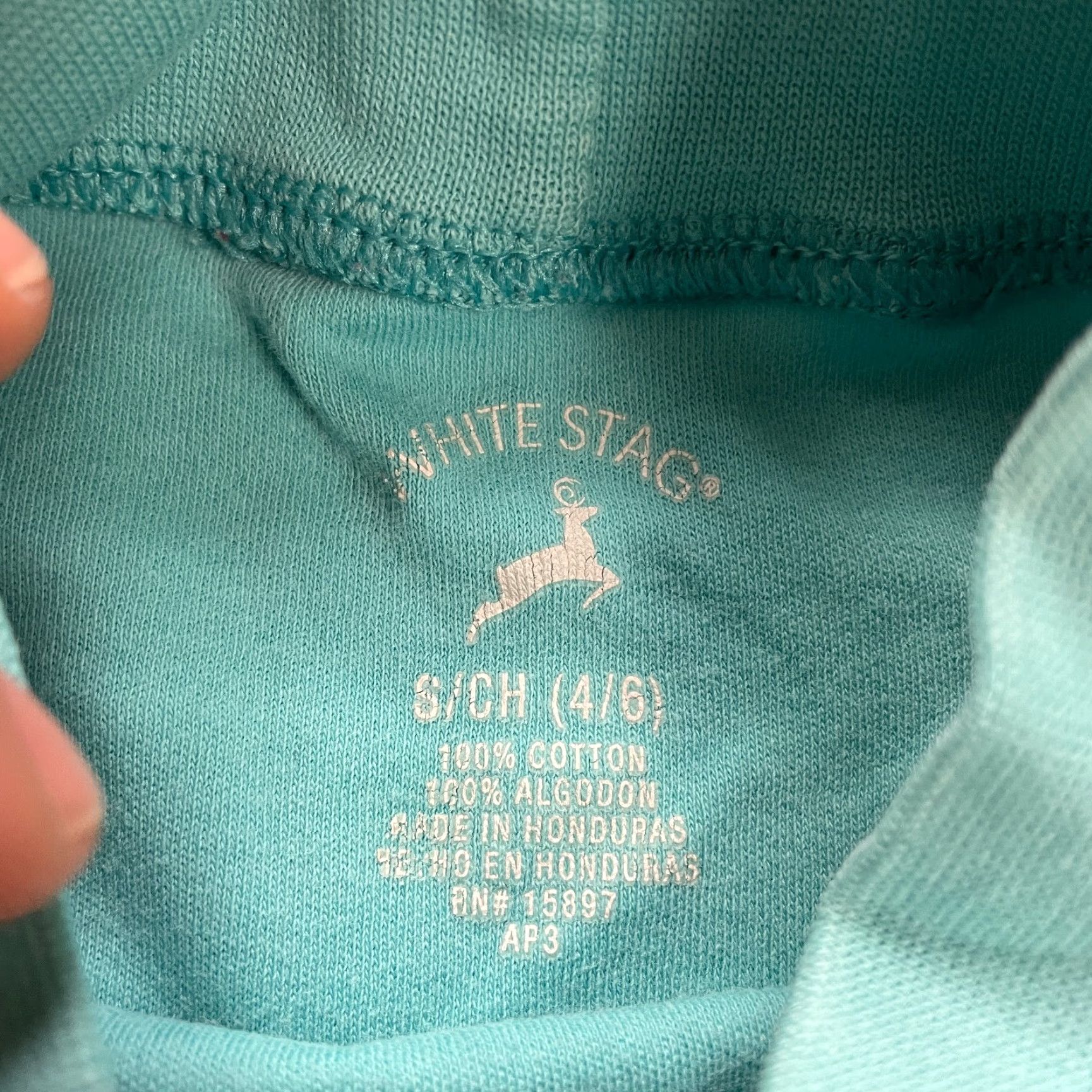 Vintage White Stag Basic Mock Neck Long Sleeve Shirt Womens Small Ice Blue Cotton Tee Size S / US 4 / IT 40 - 6 Thumbnail
