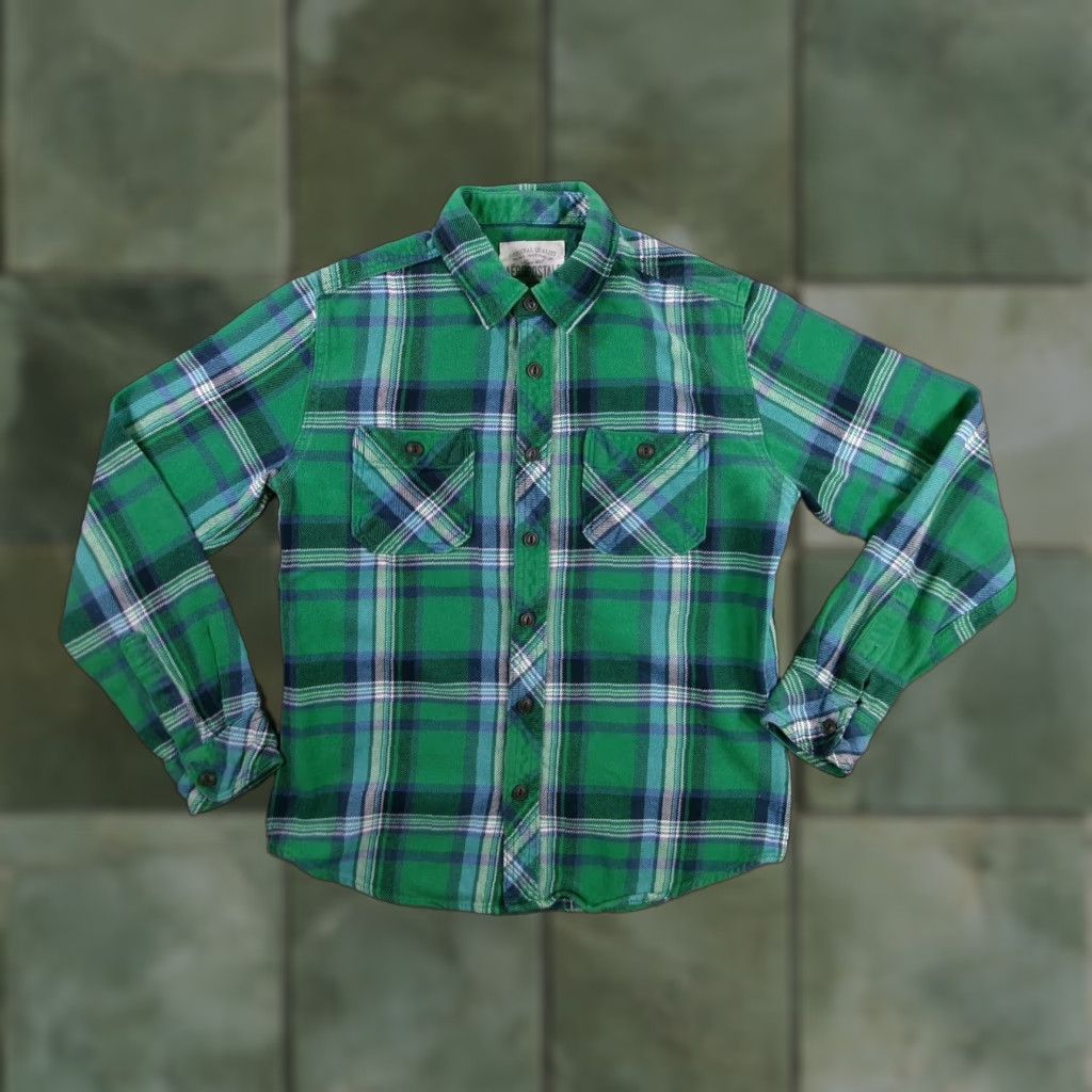 Aeropostale VINTAGE Aeropostale Shirt Men S Green Plaid Cotton Long Sleeve Button-Up w/ Pockets 90s Mens Size US S / EU 44-46 / 1 - 1 Thumbnail
